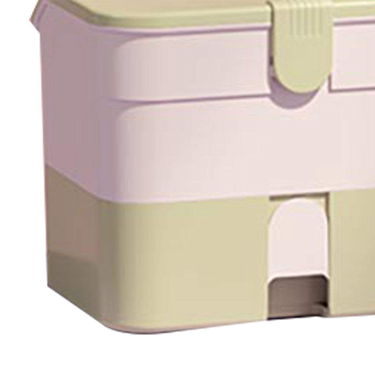 Cosmetic Storage Box 2 Layers Drawer Large Capacity Portable Makeup Storage Box with Handle for Nail Polish Nail Art Green