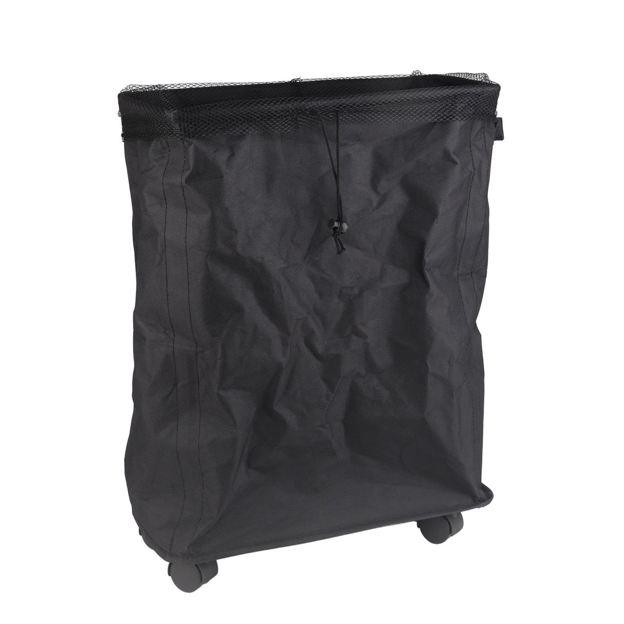 4 Roll Wheels Laundry Basket with Handles Oxford Cloth Storage Bin for Household Sundries Black