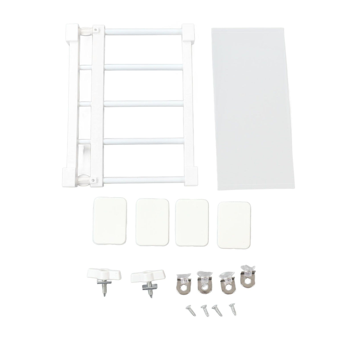 Tension Rod Shelf 14.2 Inch Width Nail Free Expandable Storage Rack for Cabinet Wardrobe 38 to 55cm /15 to 21.7in