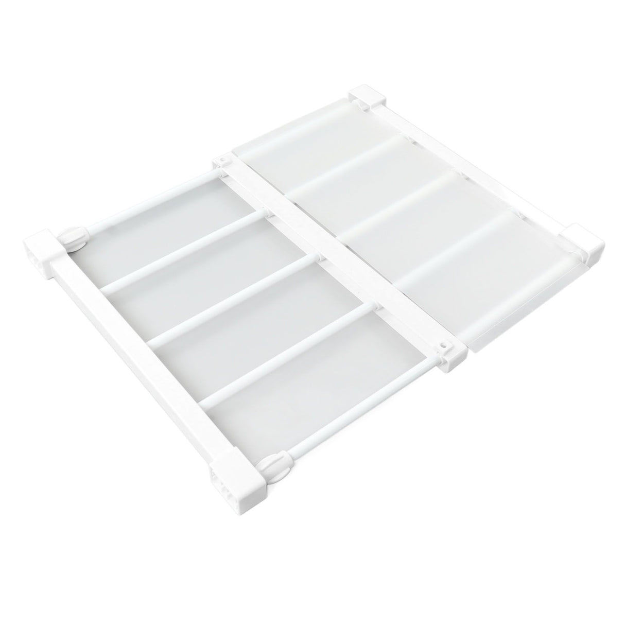 Tension Rod Shelf 14.2 Inch Width Nail Free Expandable Storage Rack for Cabinet Wardrobe 38 to 55cm /15 to 21.7in