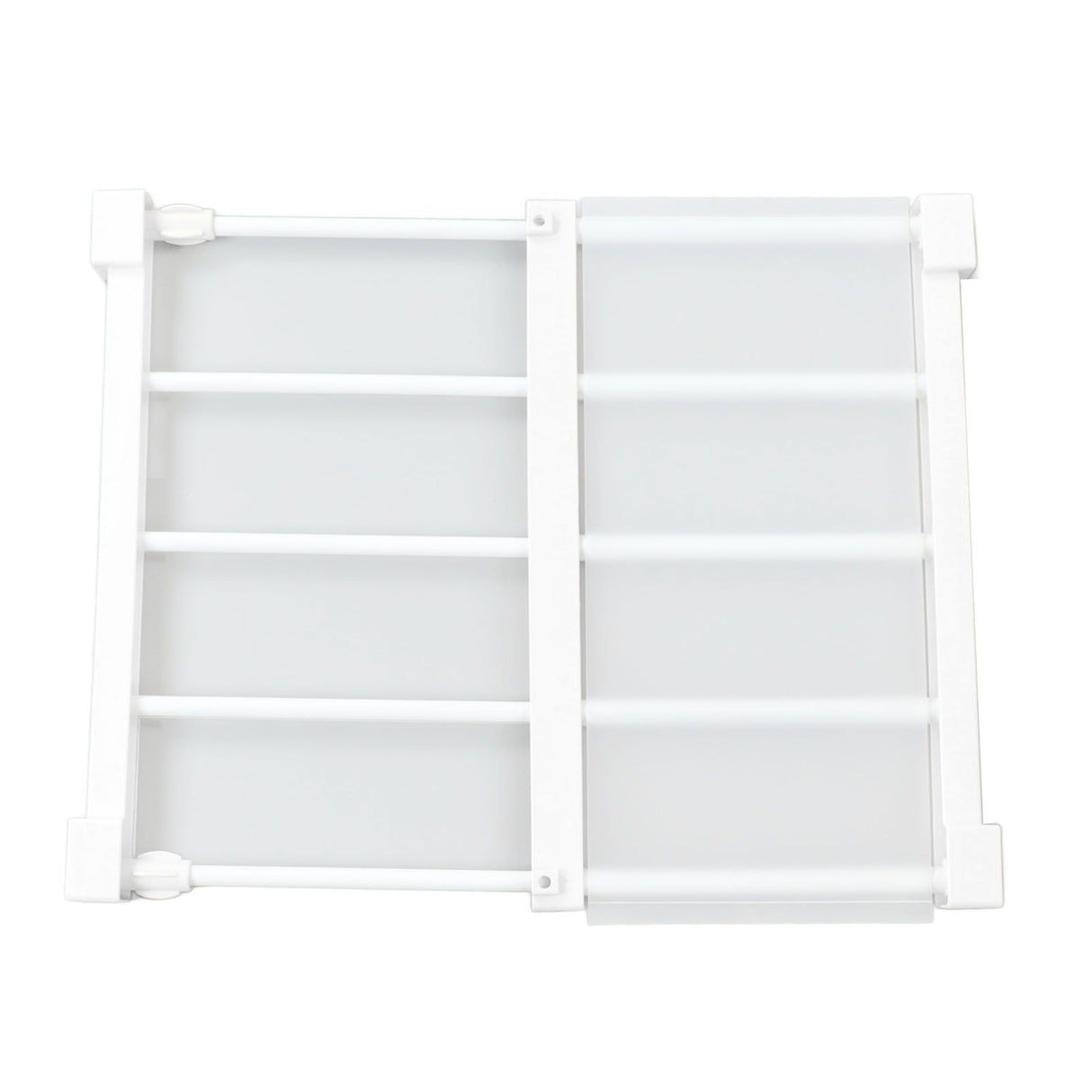 Tension Rod Shelf 14.2 Inch Width Nail Free Expandable Storage Rack for Cabinet Wardrobe 38 to 55cm /15 to 21.7in