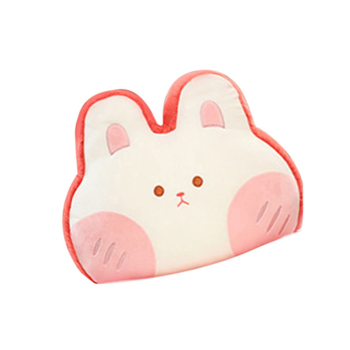 Animal Shape Pillow Stuffed Cushion Toy Flannel Plush Animal Soft Pillow for Kids Christmas Gift Watermelon Red Rabbit 40x30cm