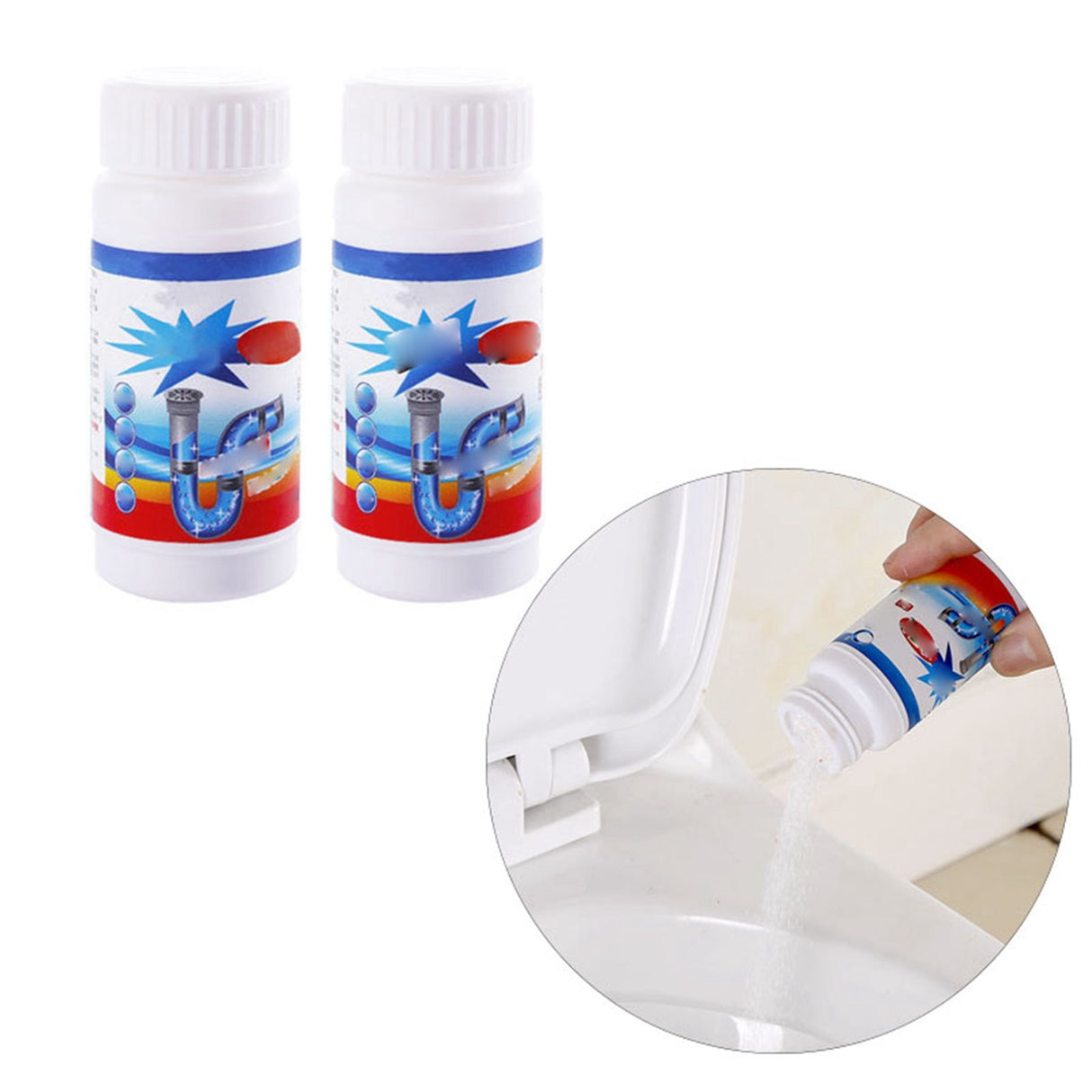5Pcs Drain Clog Remover Powerful Pipe Cleaning Powder for Kitchen Sink Drain Toilet Pipeline Cleaning Tool