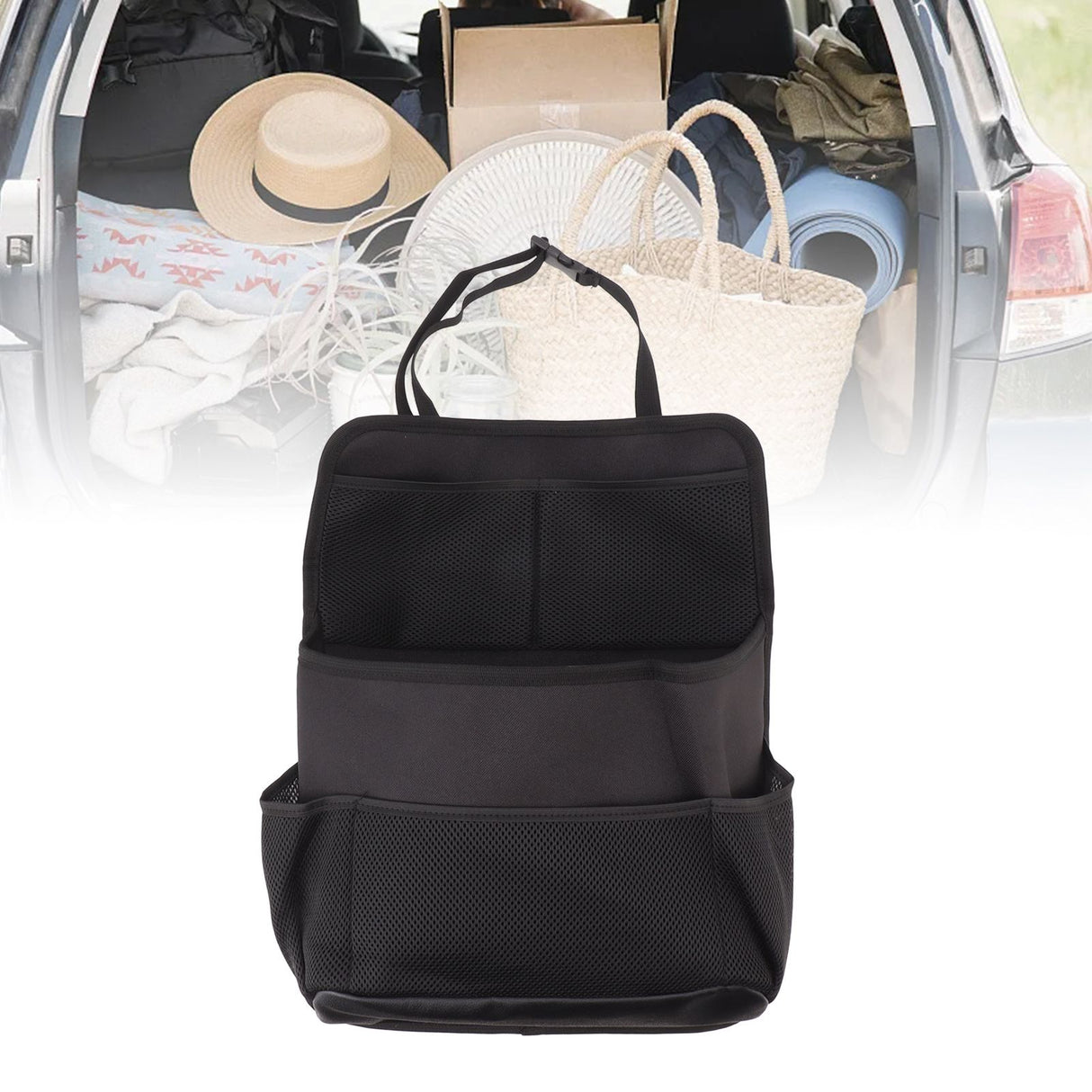 Car Back Seat Organizer Multi Pocket Large Capacity Universal Car Back Seat Storage Bag for Bottle Phone Tablet Snacks