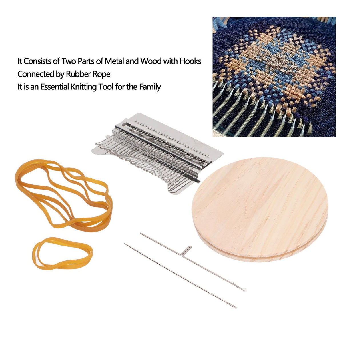 28 Pins Convenient Darning Loom Manual Darning Weaving Loom Tool for Socks Clothes