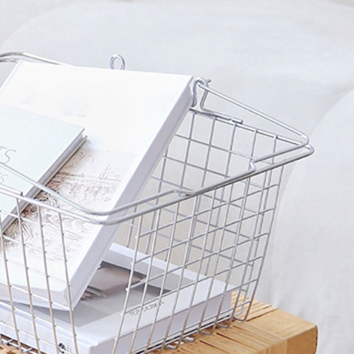 Storage Basket Convenient High Load Bearing Capacity for Bedroom Kitchen Dormitory Supplies Hand Storage Basket