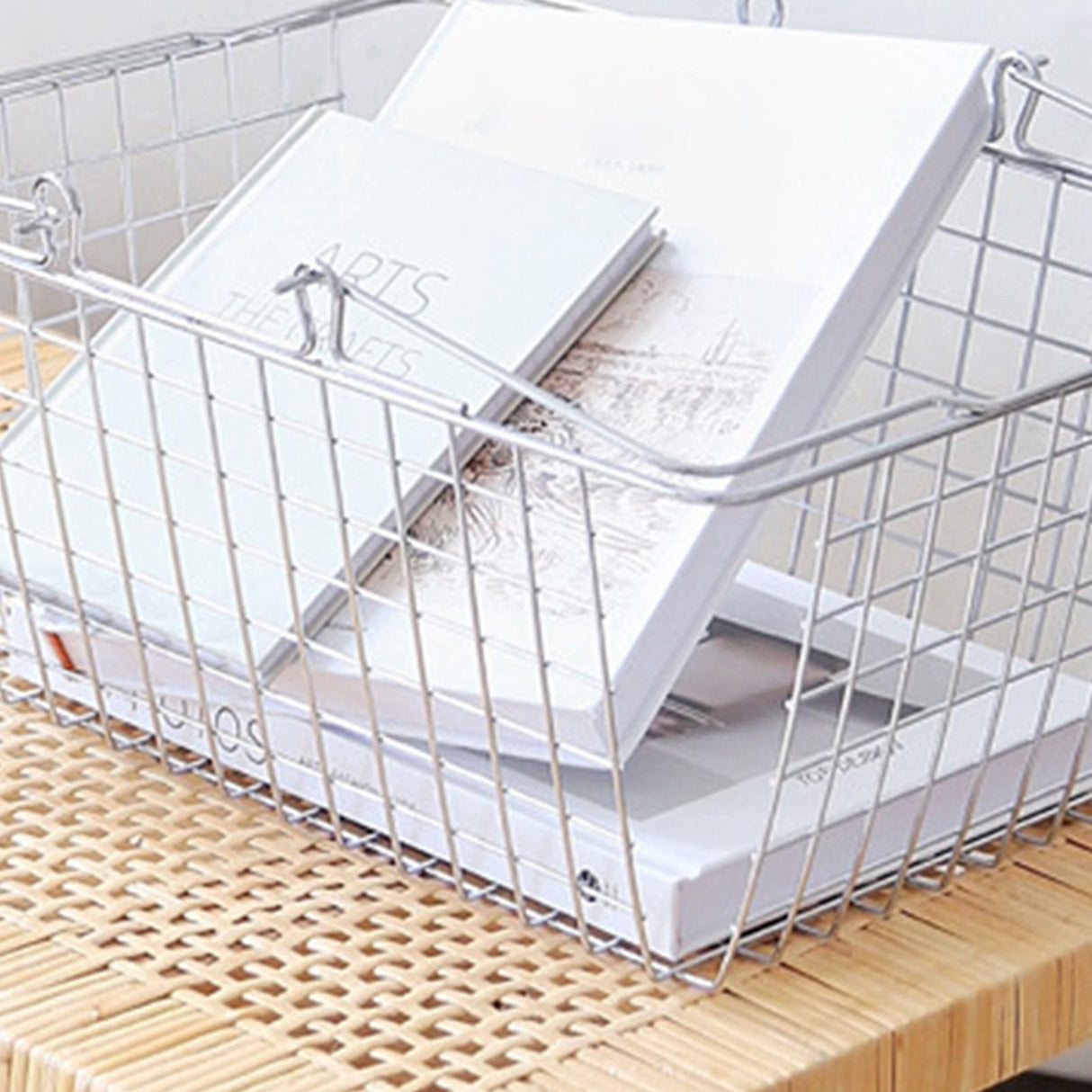 Storage Basket Convenient High Load Bearing Capacity for Bedroom Kitchen Dormitory Supplies Hand Storage Basket