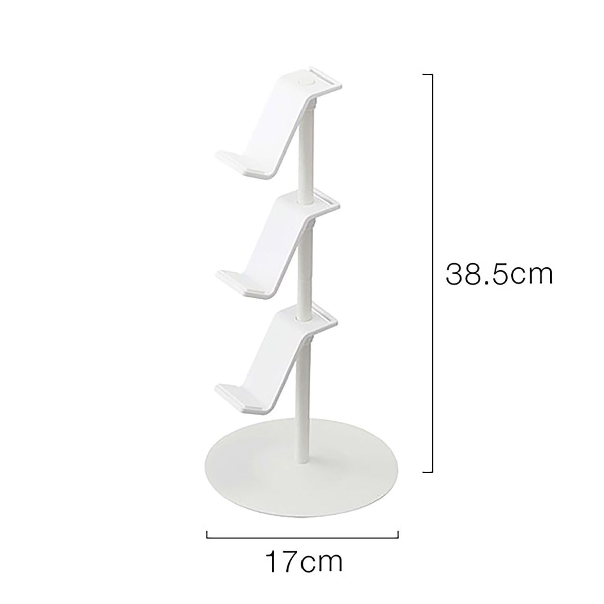 3 Layer Game Controller Storage Rack Hollow Headphone Game Console Controller Holder Stand Organizer for XBOX White
