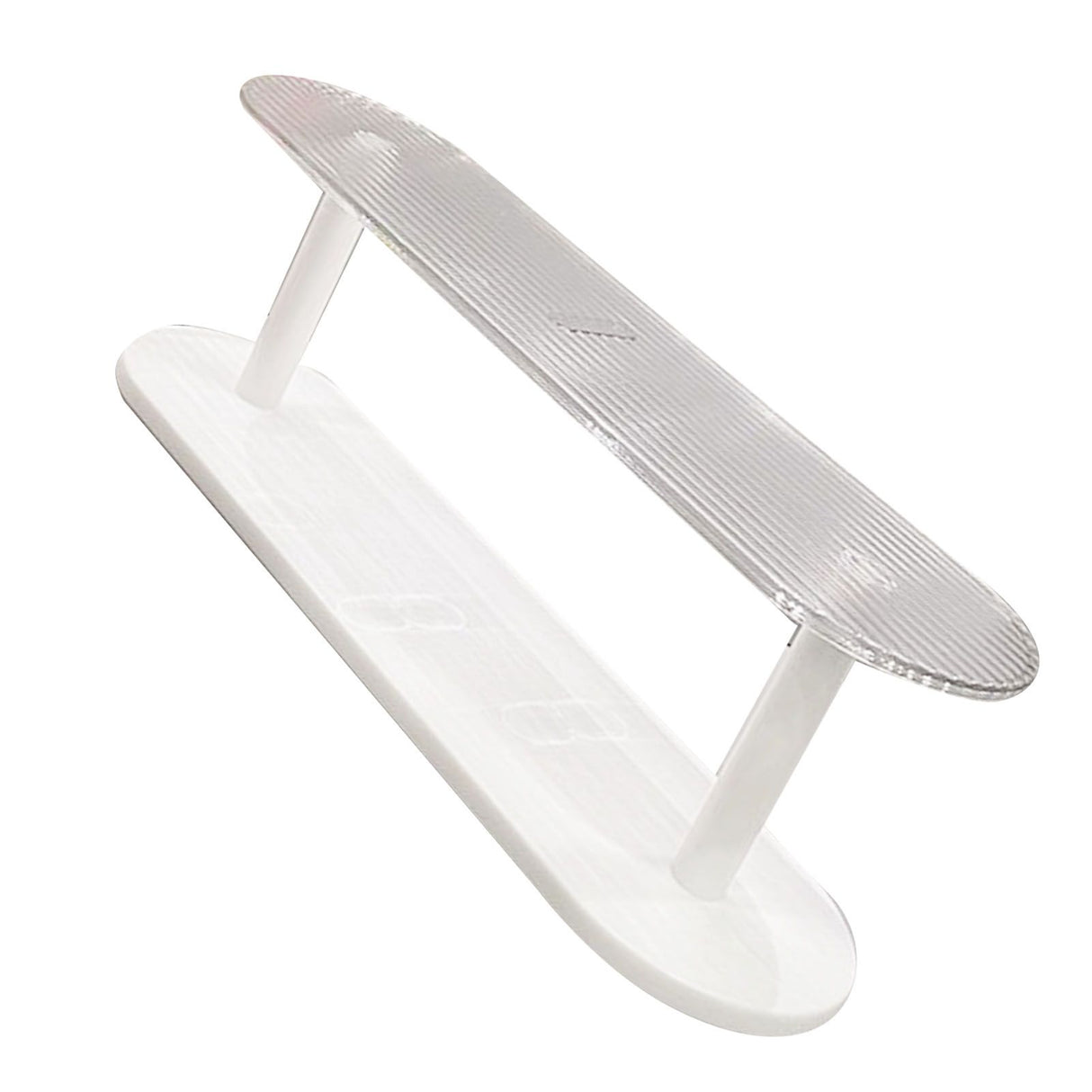 Figure Display Rack White Transparent Large Capacity Plastic Skin Care Rack Cosmetic Holder Stand Double Layer