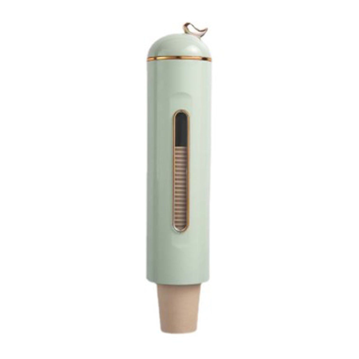 Disposable Paper Cup Organizer Large Capacity Automatic Wall Mounted Cup Dispenser for Home Office Green