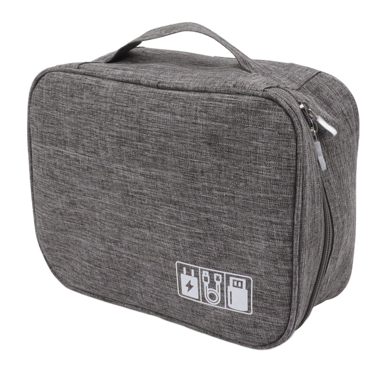 Portable Cord Bag Electronic Accessories Carry Case Waterproof Electronic Storage Bag for Chargers Hard Drives Grey