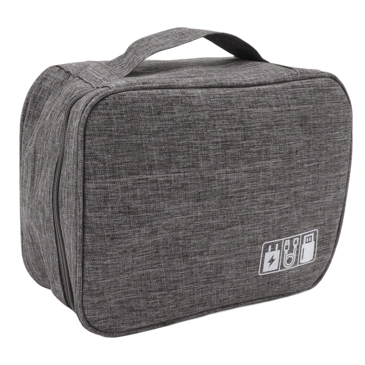 Portable Cord Bag Electronic Accessories Carry Case Waterproof Electronic Storage Bag for Chargers Hard Drives Grey