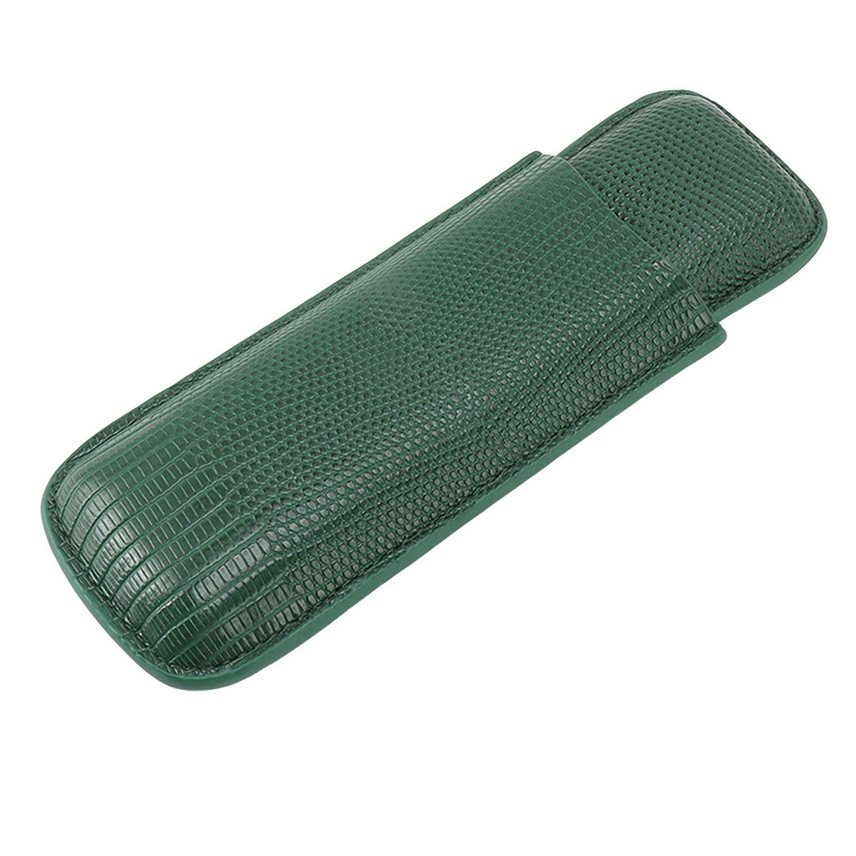 Cigar Case Fashion Elegant Portable Sturdy Crocodilian Skin Texture Faux Leather 2 Fingers Cigar Holder