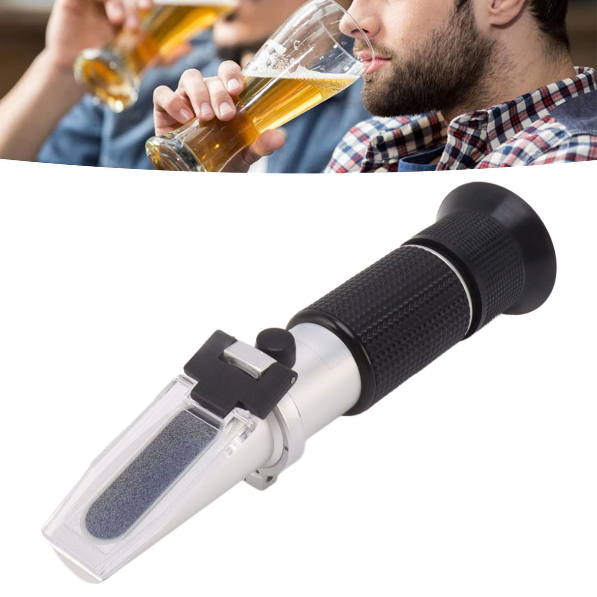 Milk Meter Refractometer 0 to 20 Percent Handheld Refractometer with Auto Temp Compensation for Protein Moisture Test
