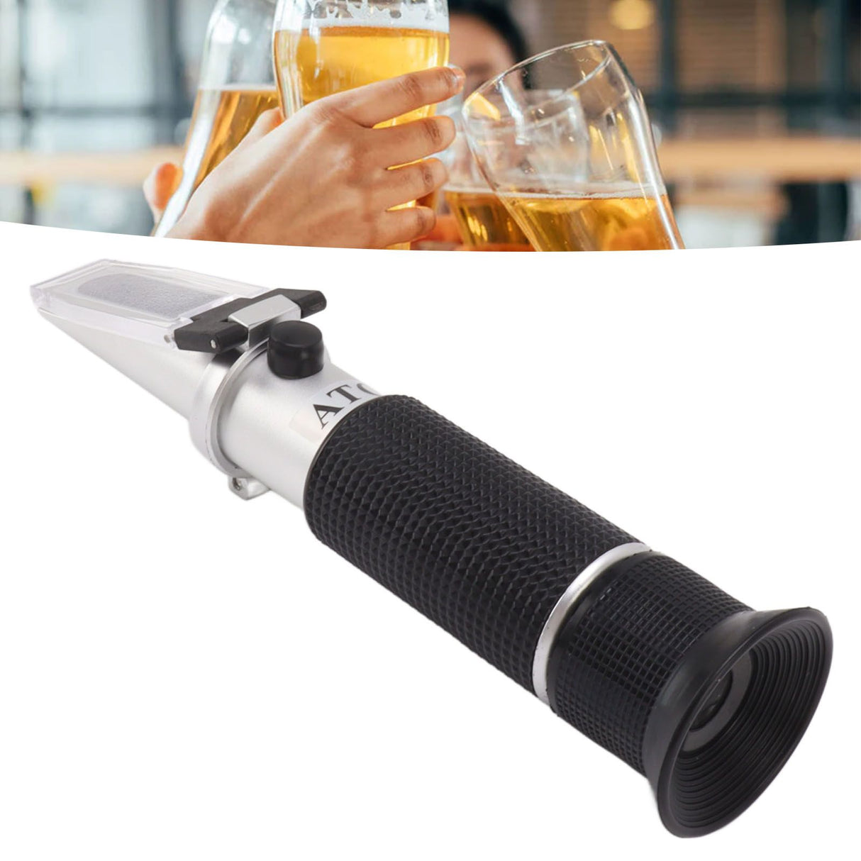 Brix Meter Refractometer 10‑30% Aluminum Portable Handheld Sugar Content Hydrometer for Fruit Honey Other Sugary Drink