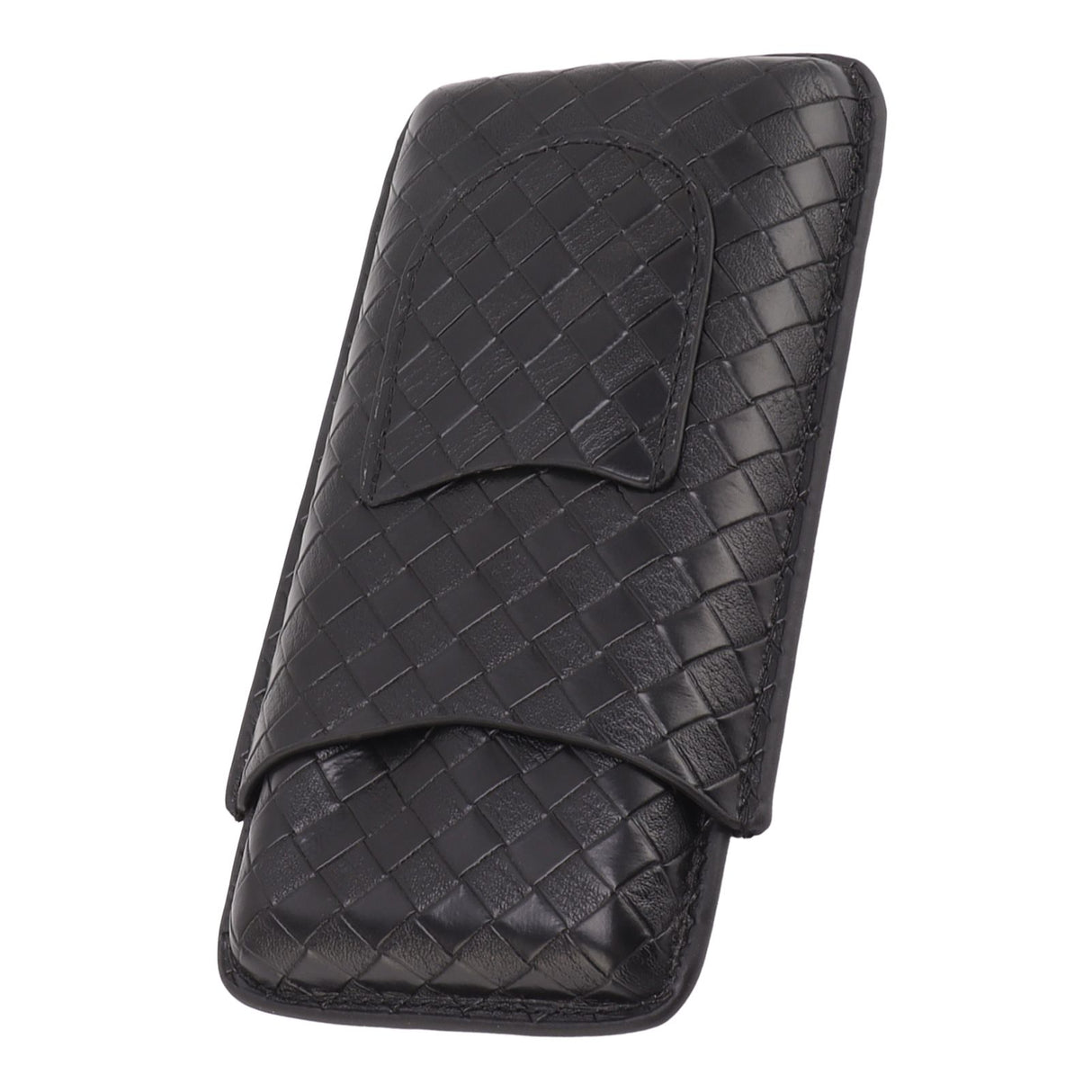 3 Sticks Portable Cigar Case Leather Cigar Humidors Travel Moisturizer Cigar Case for Men Gifts Black