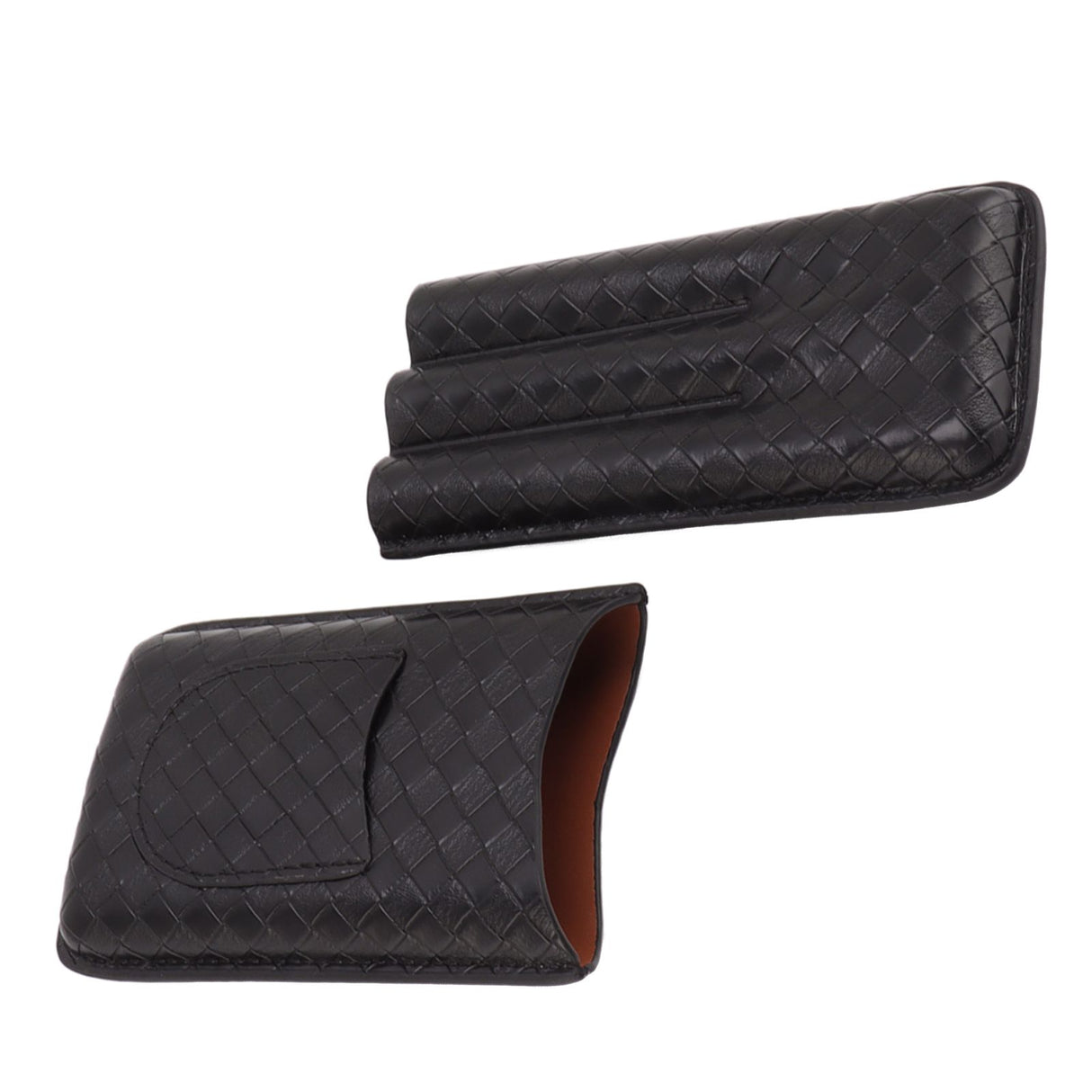 3 Sticks Portable Cigar Case Leather Cigar Humidors Travel Moisturizer Cigar Case for Men Gifts Black