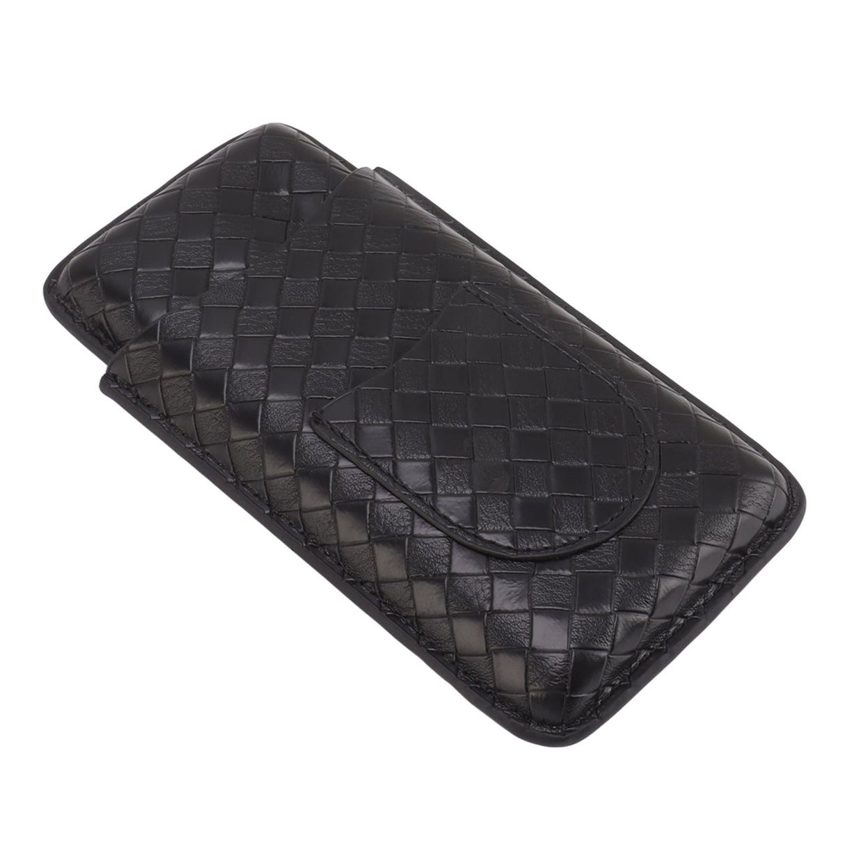 3 Sticks Portable Cigar Case Leather Cigar Humidors Travel Moisturizer Cigar Case for Men Gifts Black