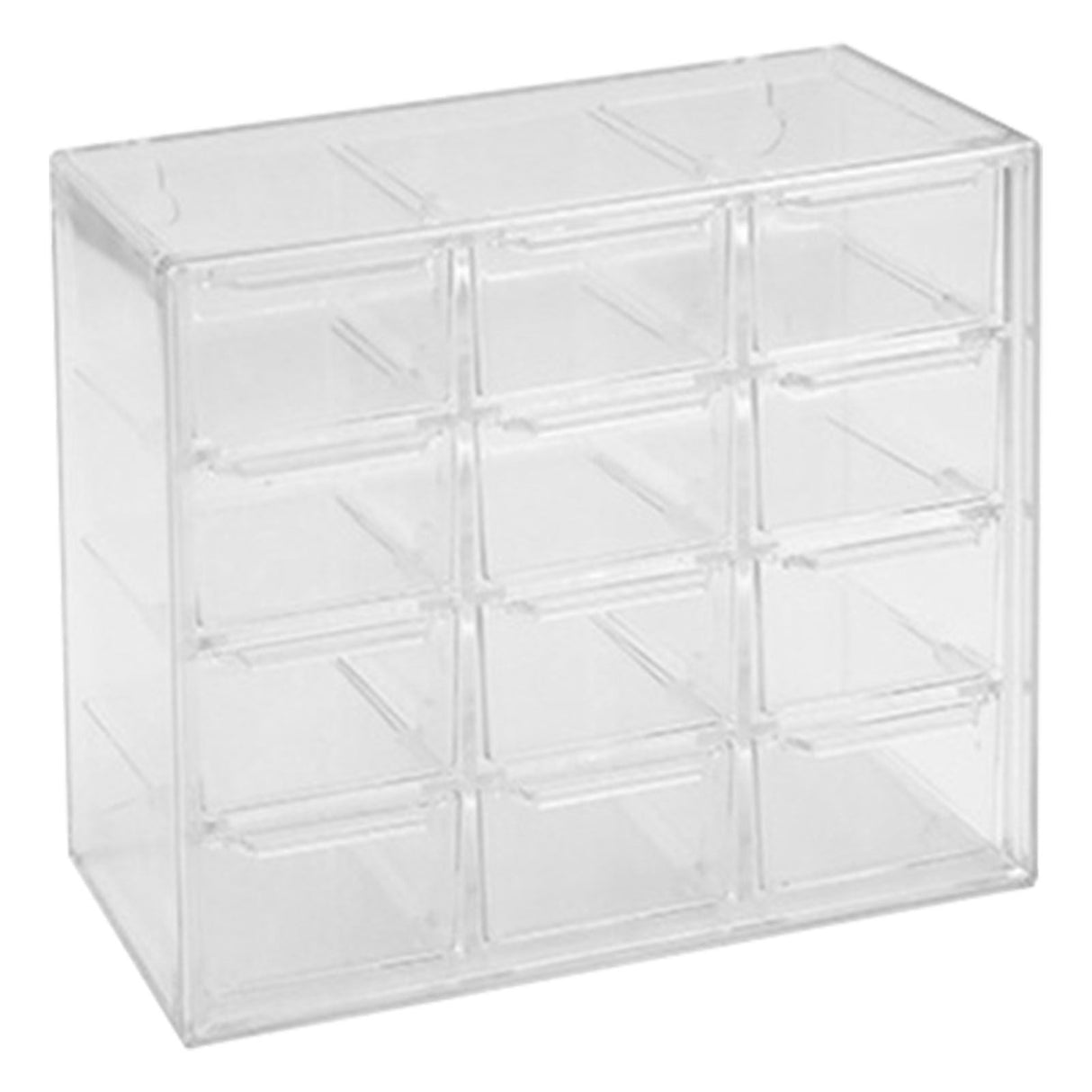 Grid Storage Box Dustproof Transparent Plastic Container Organizer for Jewelry Necklace DIY Art Craft 12 Compartments