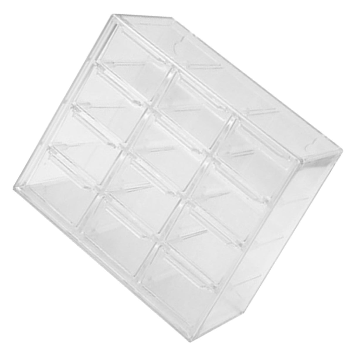 Grid Storage Box Dustproof Transparent Plastic Container Organizer for Jewelry Necklace DIY Art Craft 12 Compartments