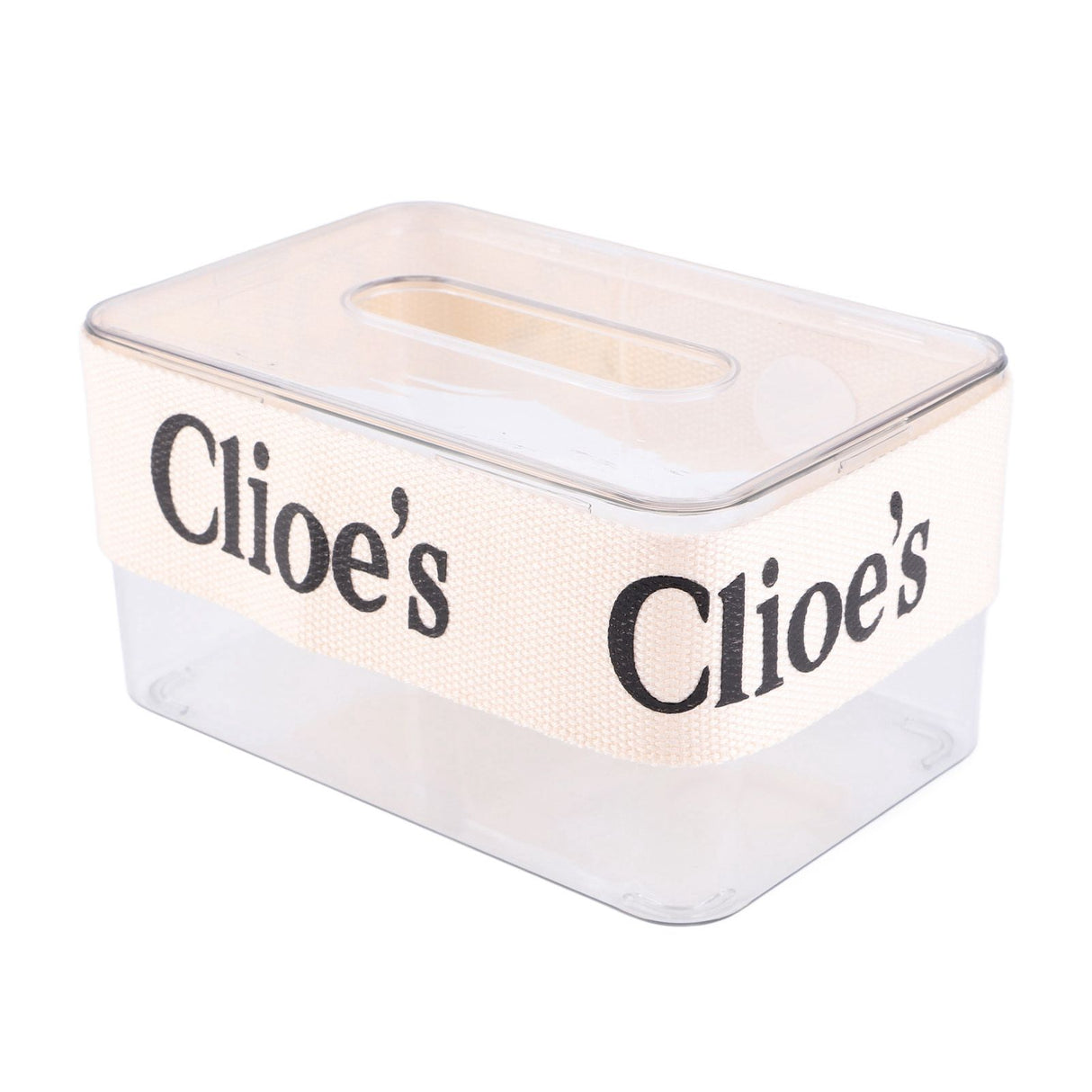 DIY Tissue Box Holder Opening Enlarged Transparent DIY Napkin Box with Webbing for Office Restaurant