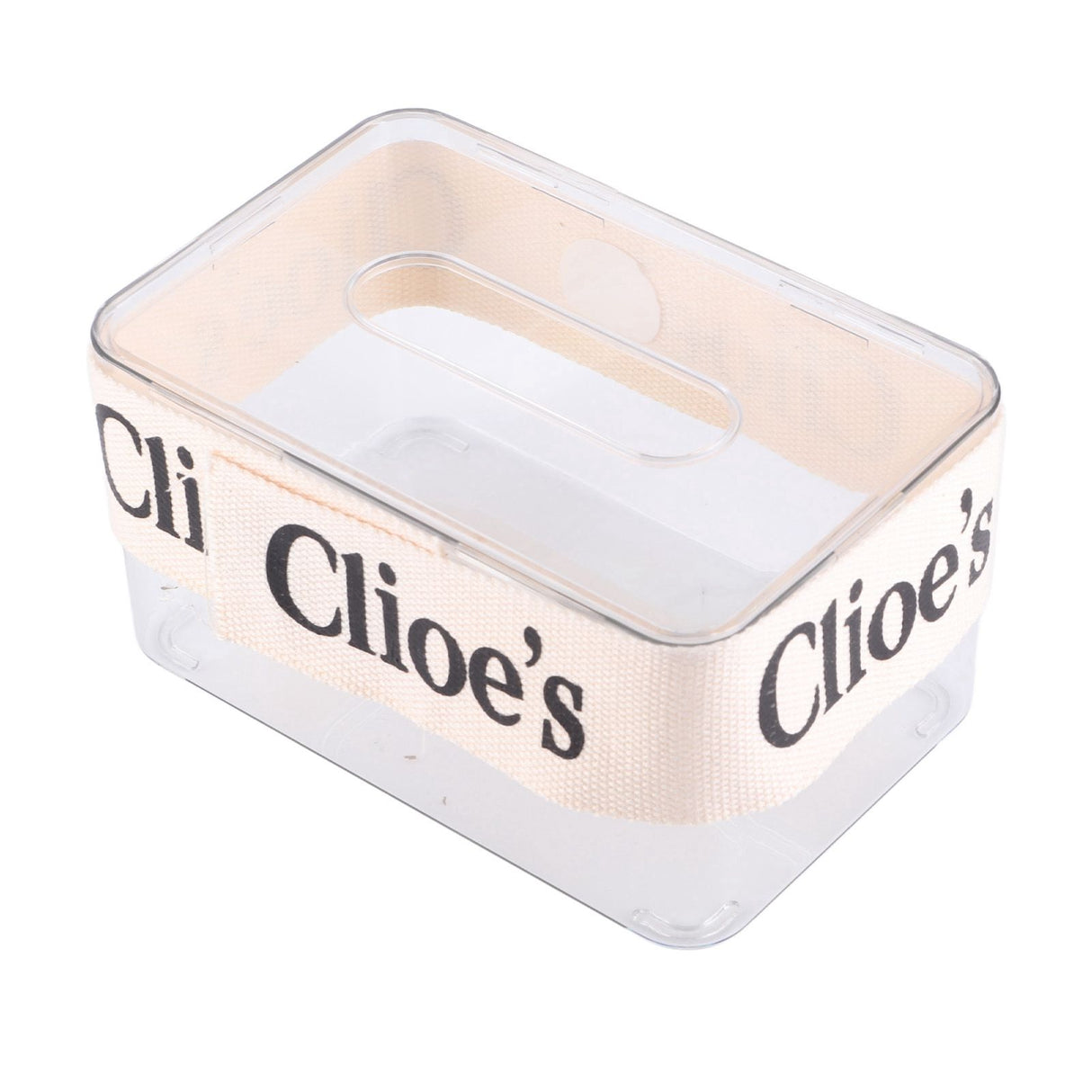DIY Tissue Box Holder Opening Enlarged Transparent DIY Napkin Box with Webbing for Office Restaurant