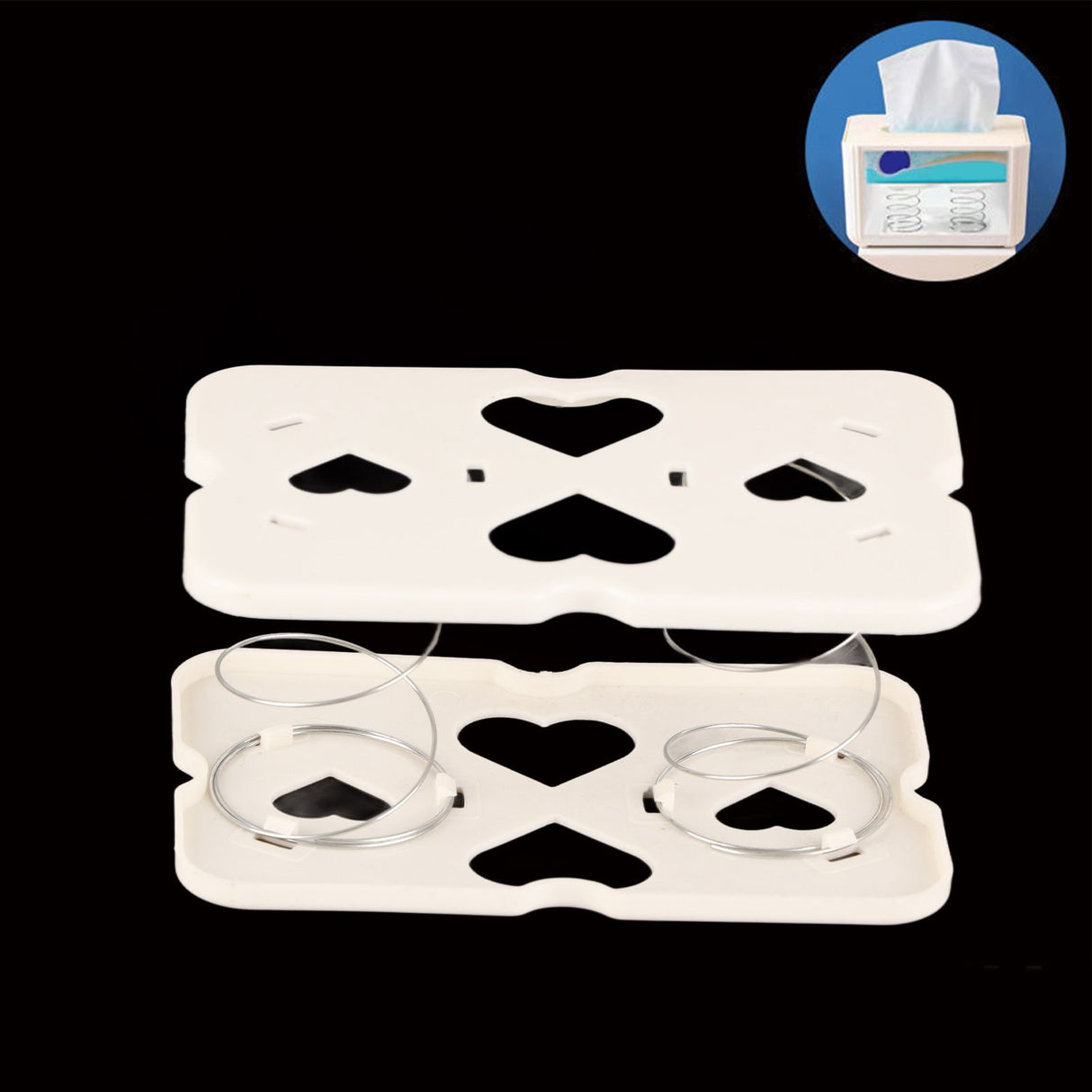 Tissue Box Spring Support Automatic Lifting Flexible Tissue Spring Bracket Spring Holder for Kitchen Office Room