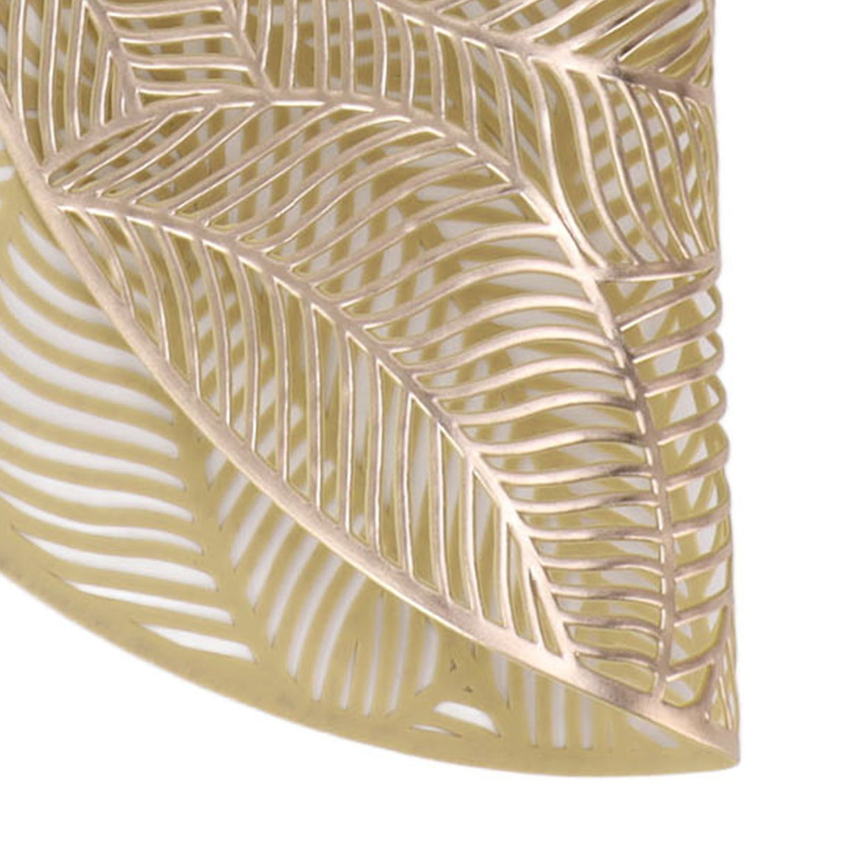 6 Pcs Round Placemat Gold Hollowed Eco Friendly PVC Heat Resistant 38cm Dining Table Mat