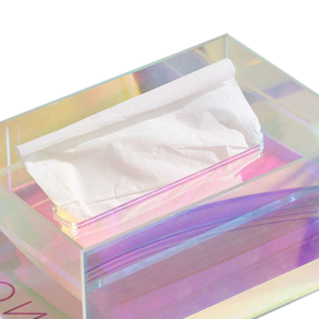 Tissue Box Holder Acrylic Storage Large Capacity Napkin Box for Washroom Living Room