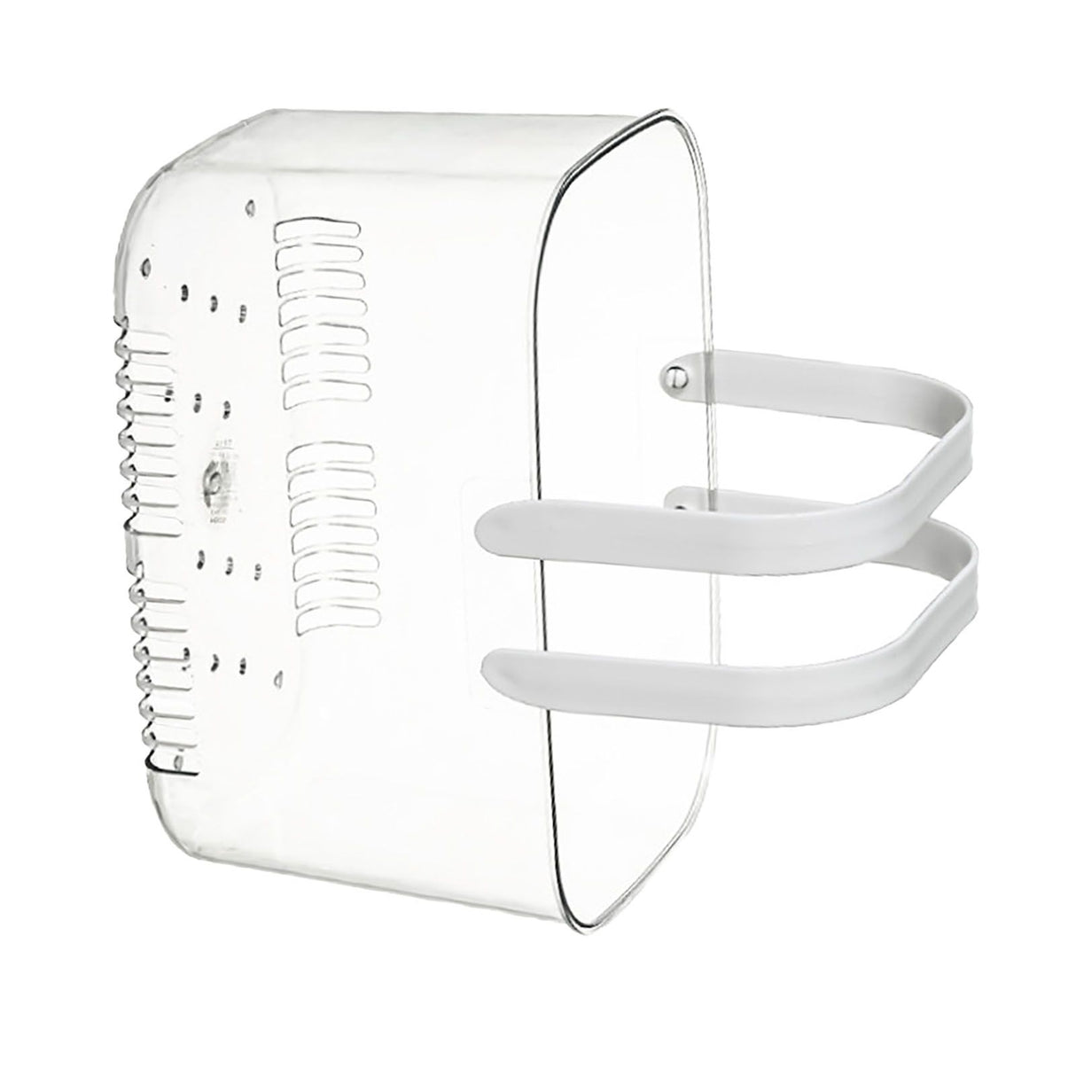Clear Hand Basket Comfortable Handle Ventilation Holes Easy Access Versatile Fruit Storage Basket for Camping White