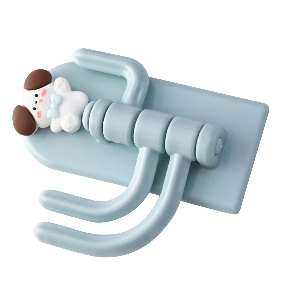 Self Adhesive Hanger Punch Free Rotating 3 Hooks Cute Animal Wall Door Holder for Keys Dog