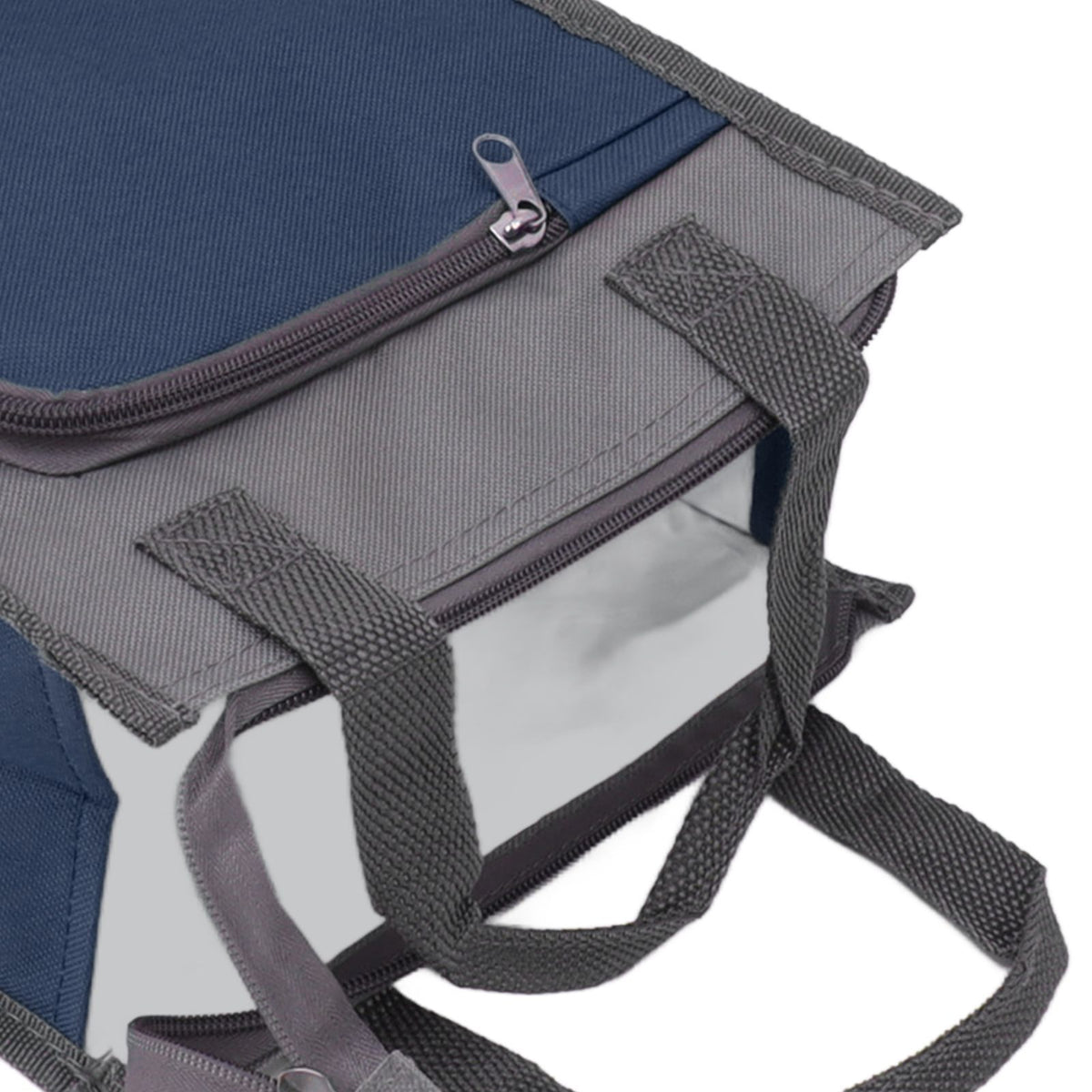 Insulated Refrigerated Bag Widened Handle Insulated Reusable Grocery Bag for Work Travel Hiking Food Delivery Dark Blue