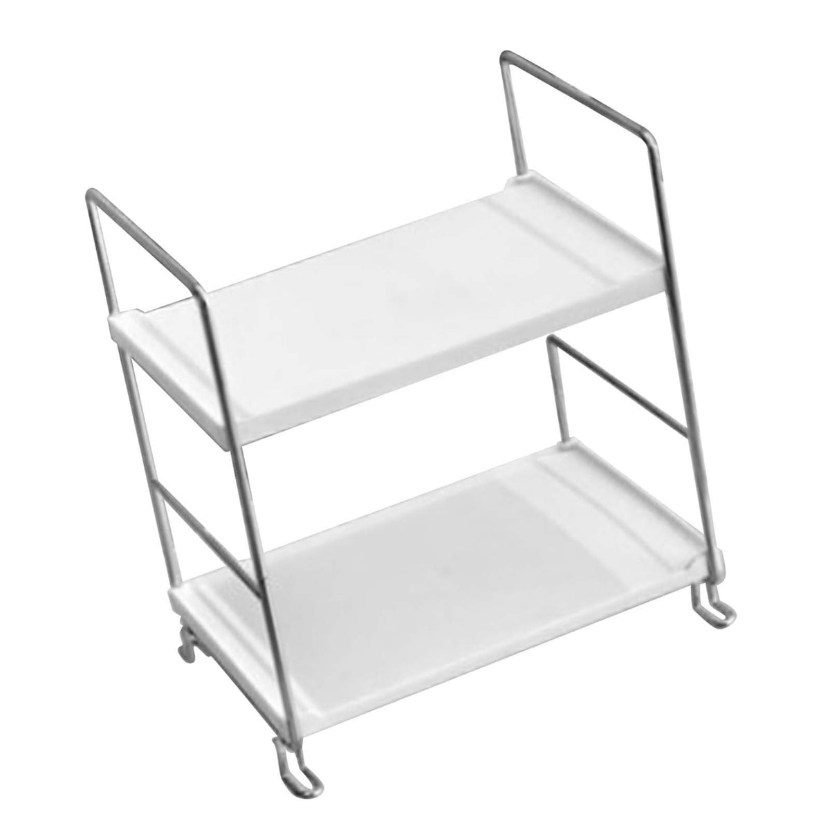 2 Tier Countertop Organizer Nordic Style Large Space Removable Cabinet Storage Shelf for Bedroom Bathroom Kitchen