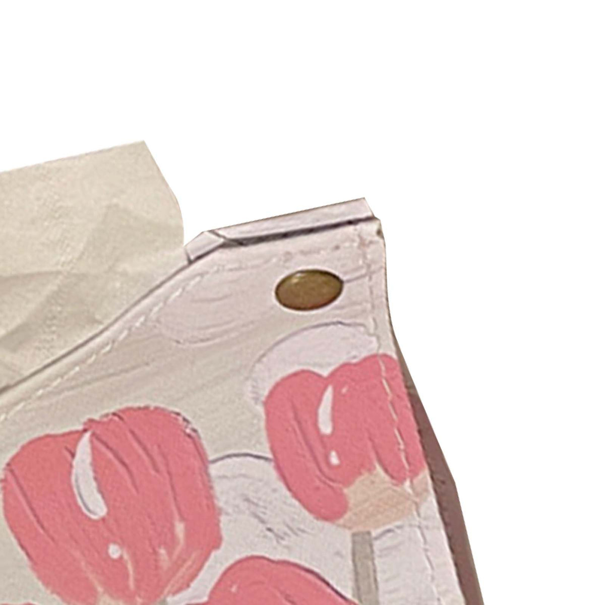 Paper Box Cover Large Cute PU Leather Facial Hand Paper Box Cover for Bedroom Living Room Cars Pink