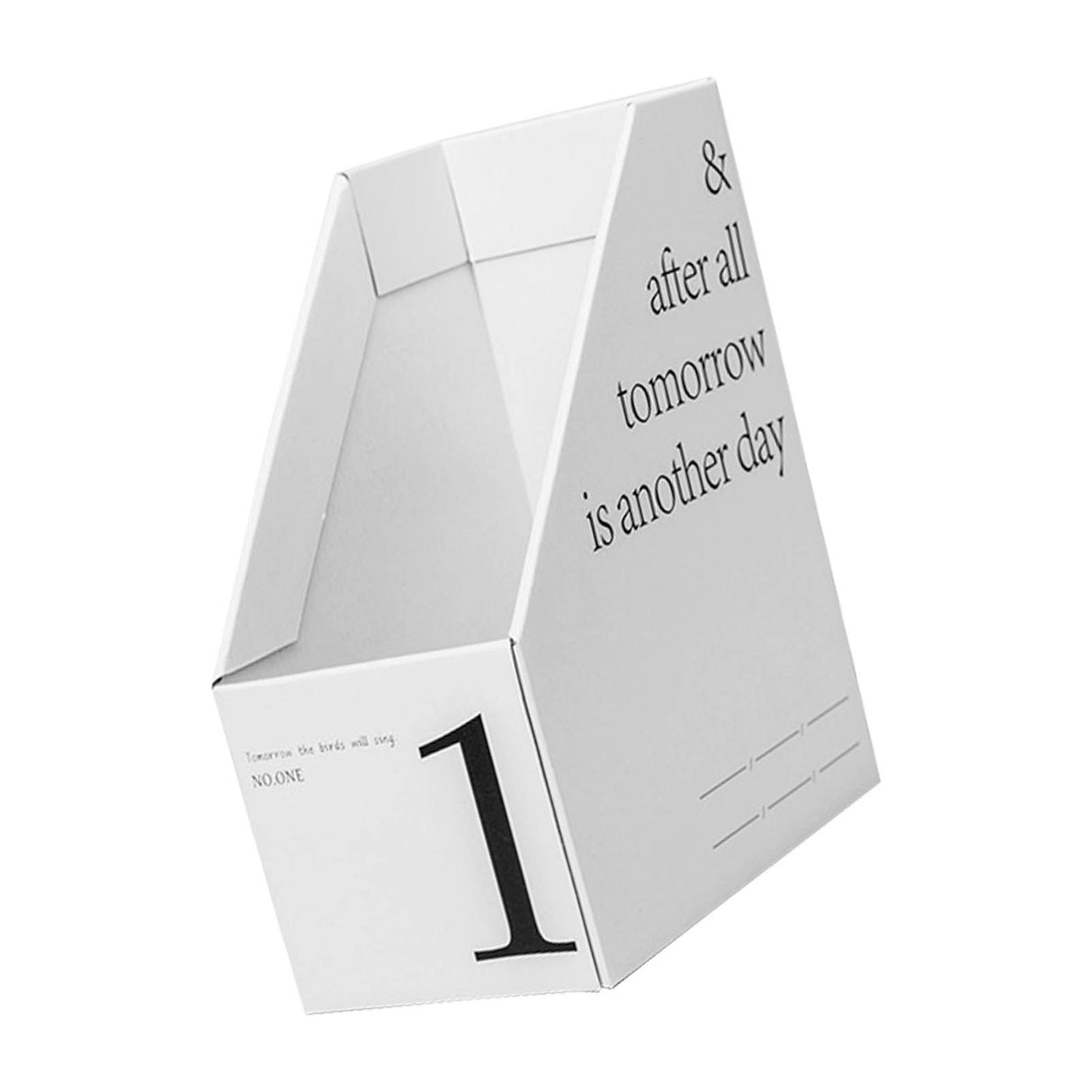 Vertical File Folder Bin Paper Number Marking Slim Desk Storage Organizer for Books Notebooks Magazines Envelopes 1