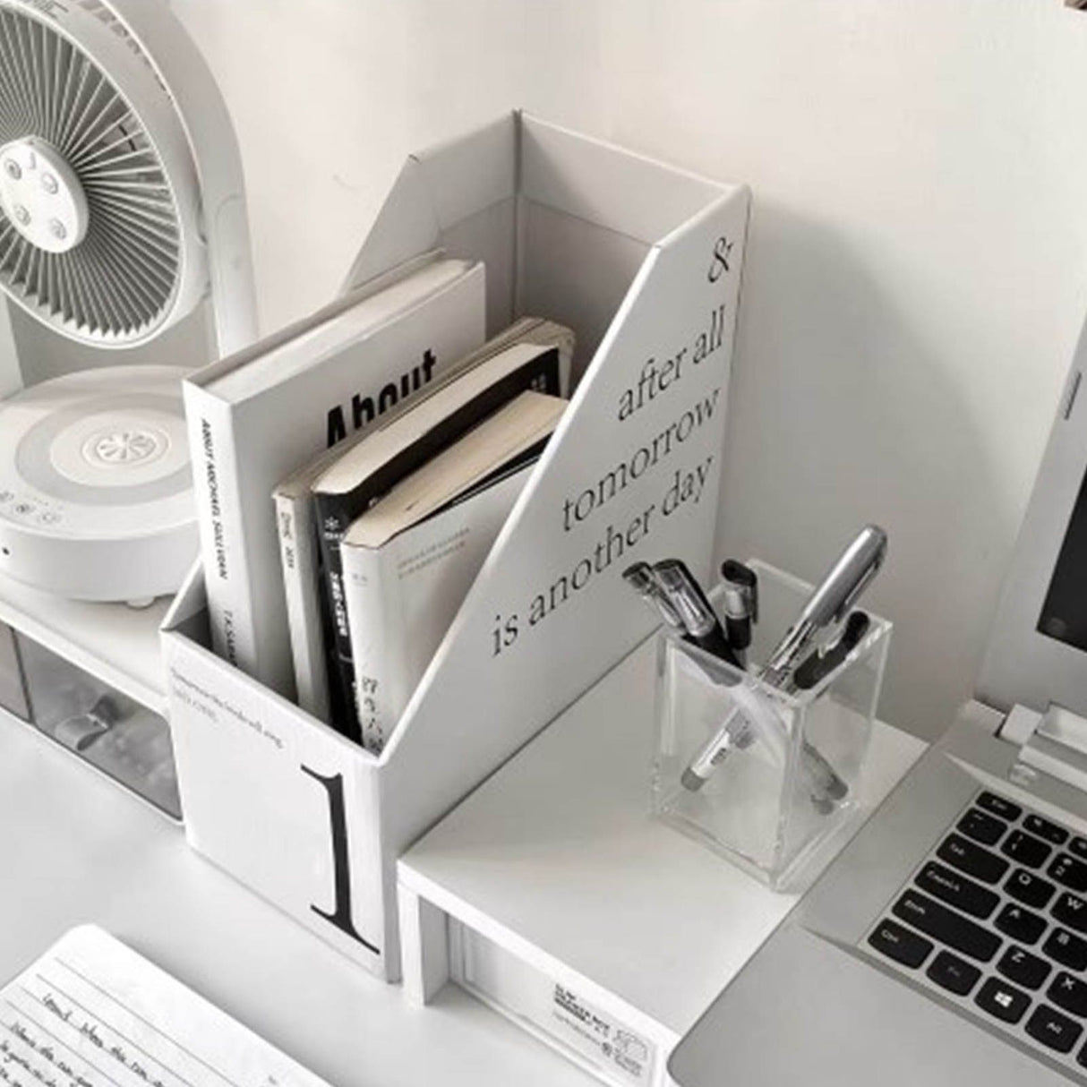Vertical File Folder Bin Paper Number Marking Slim Desk Storage Organizer for Books Notebooks Magazines Envelopes 1
