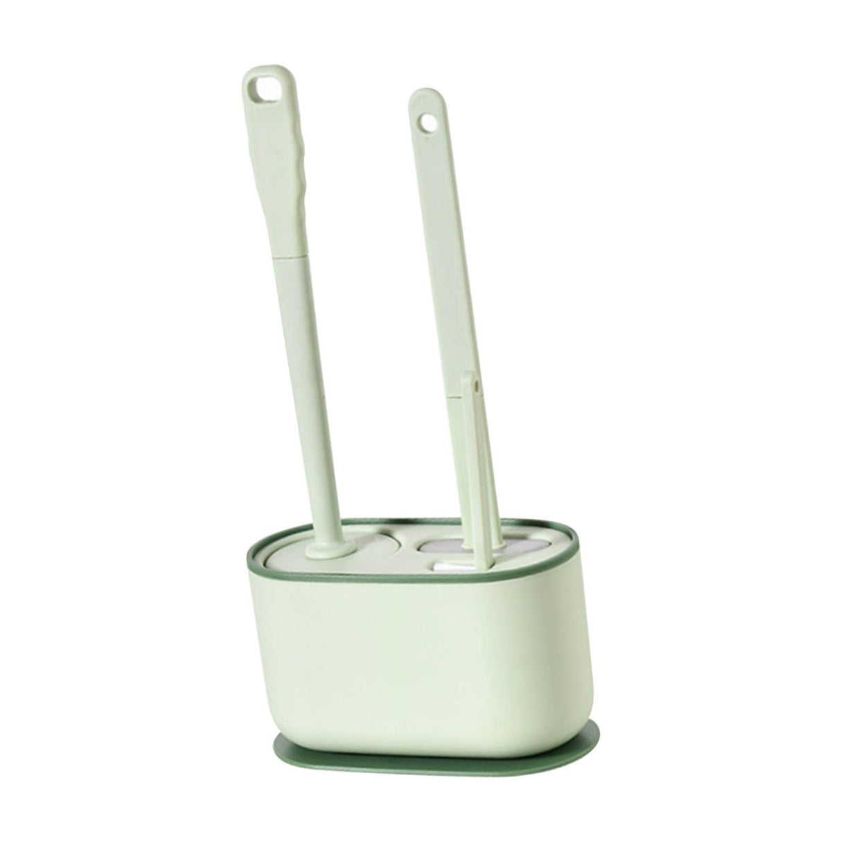 Long Handle Toilet Brush Set Deep Cleansing Multifunctional Hanging Toilet Brush Set for Bathroom Green