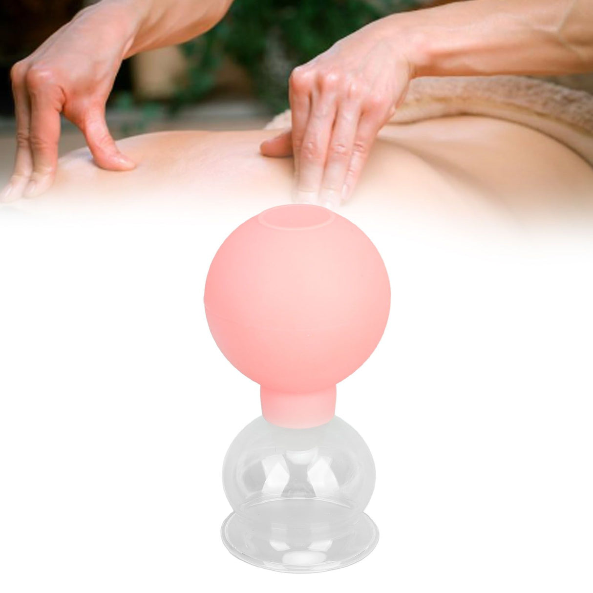 Glass Silicone Cupping Cup Vacuum Suction Massage Therapy for Face Skin Beauty Tool Model 3