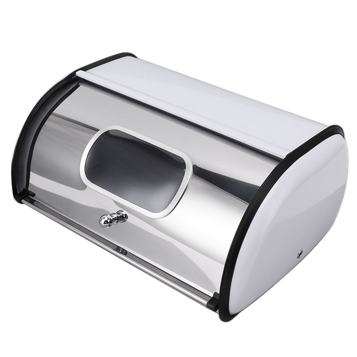 Bread Bin Bread Box Bread Holder Storage Container With Small Window for Kitchen Countertop White