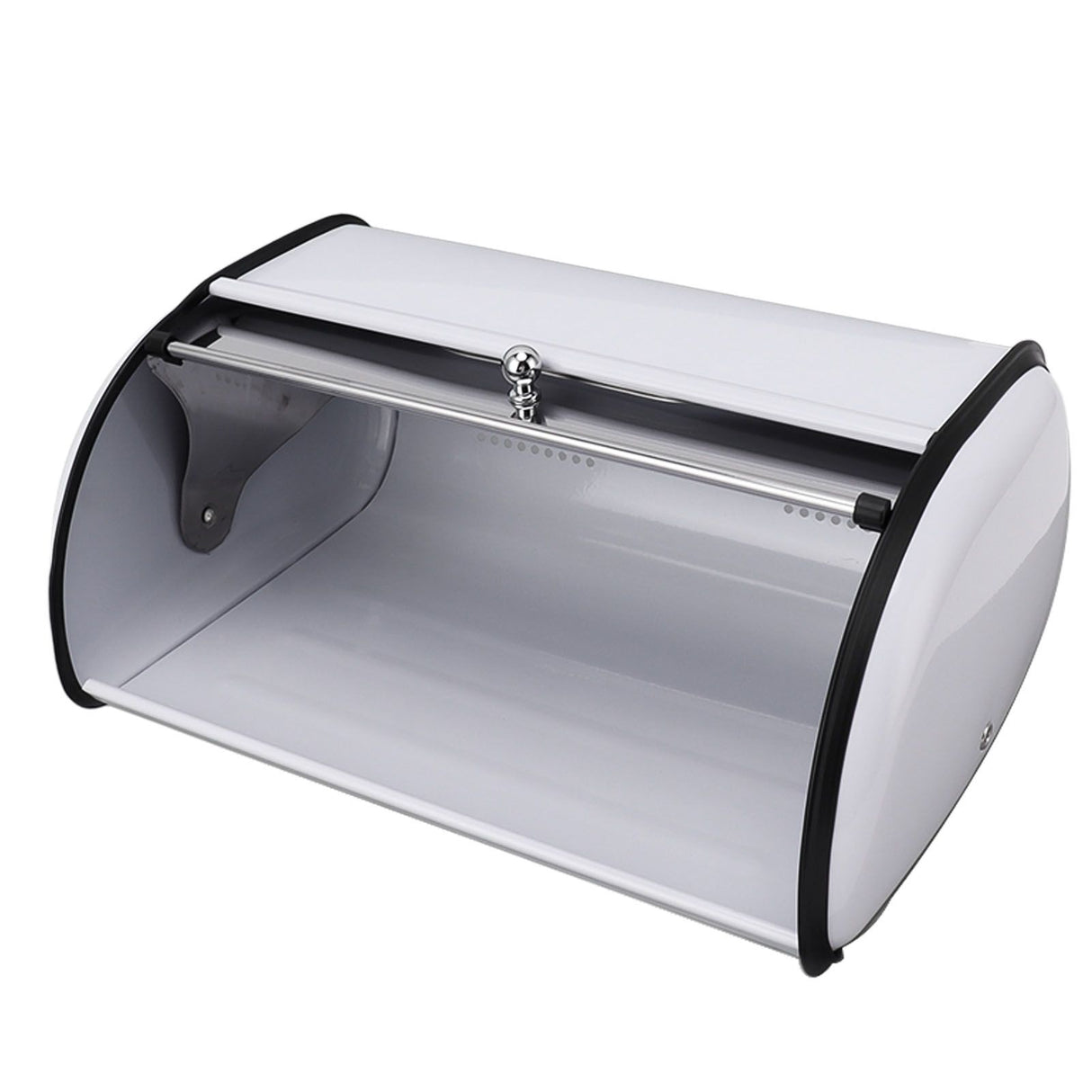 Bread Bin Bread Box Bread Holder Storage Container With Small Window for Kitchen Countertop White