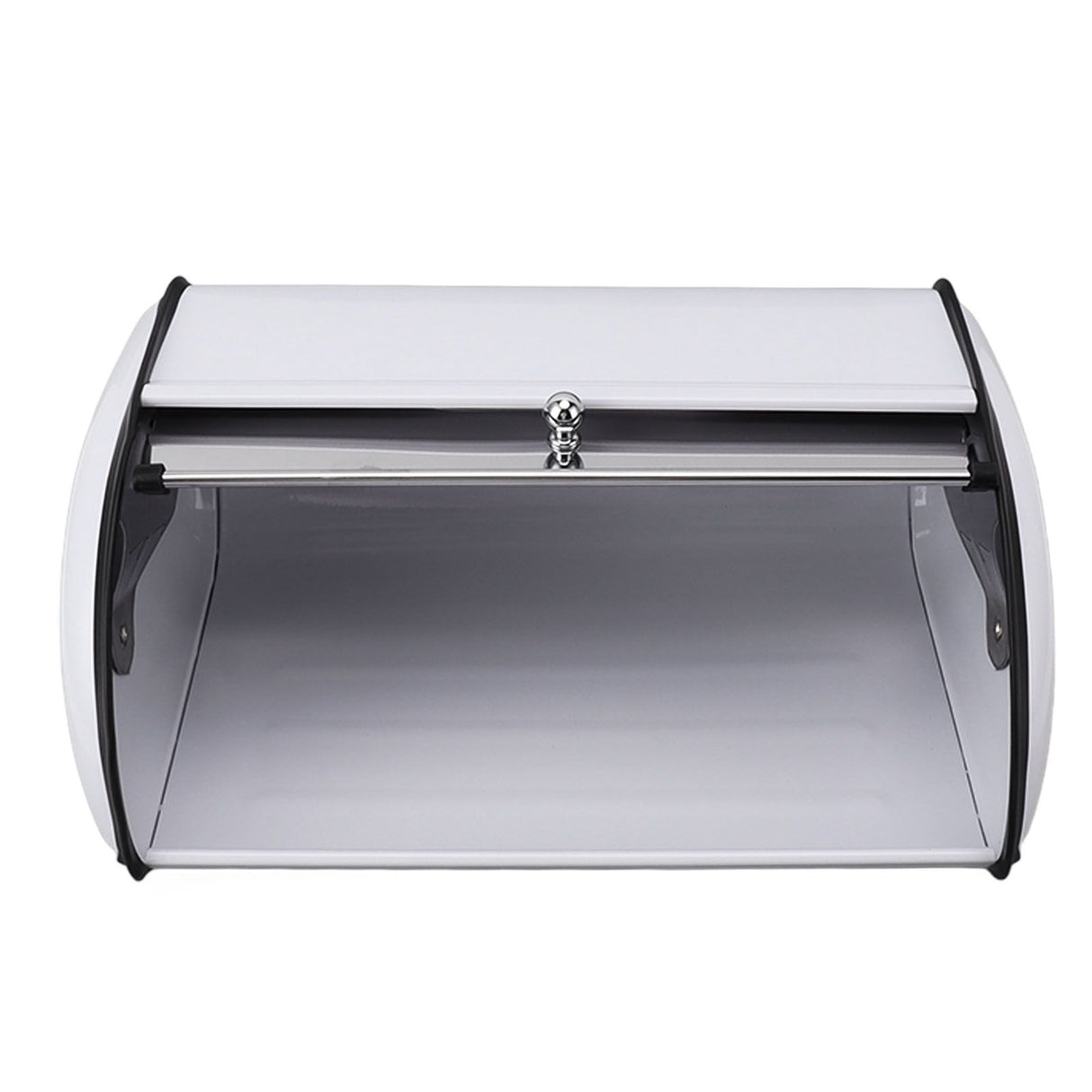 Bread Bin Bread Box Bread Holder Storage Container With Small Window for Kitchen Countertop White