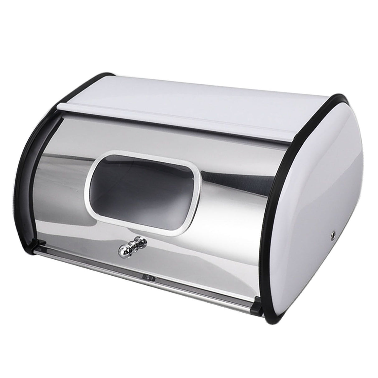 Bread Bin Bread Box Bread Holder Storage Container With Small Window for Kitchen Countertop White