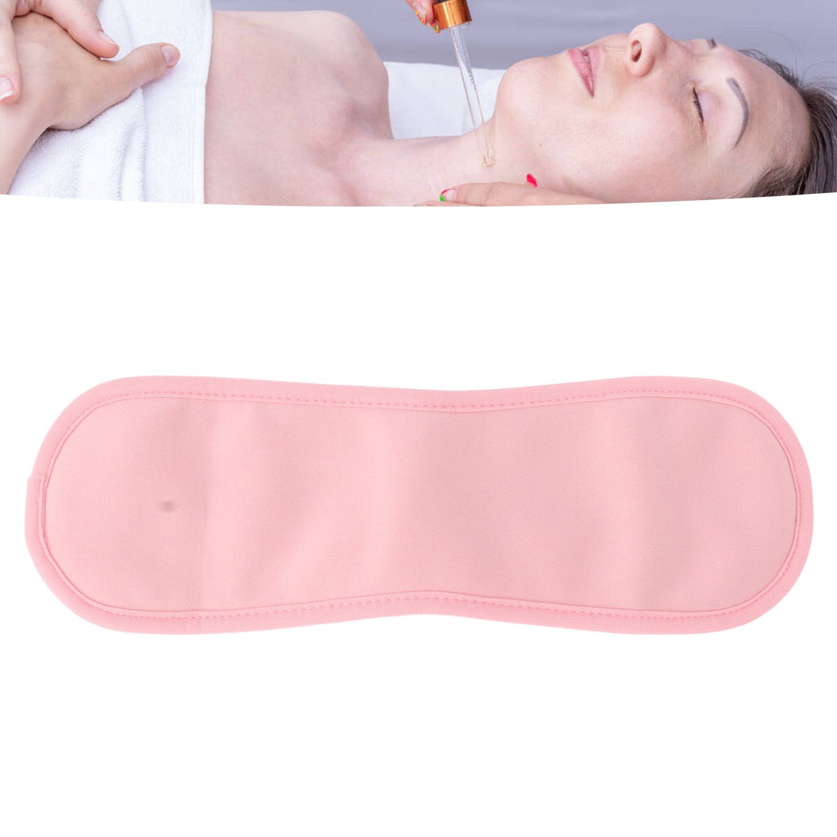 Neck Castor Oil Pack Wrap Polyester Cotton Castor Oil Pack for Liver Less Mess Reusable Washable Comfort Sleep Fit Pink
