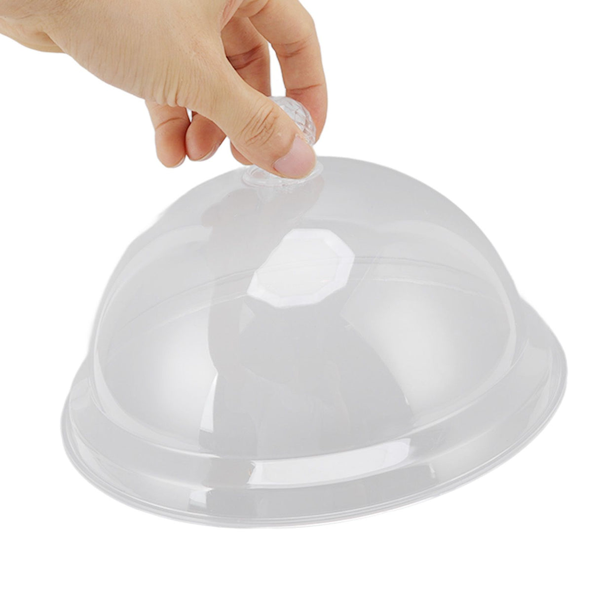 Food Cover Acrylic Transparent Thickened Fall Resistant Dustproof Food Preservation Cover with Handle 21cm