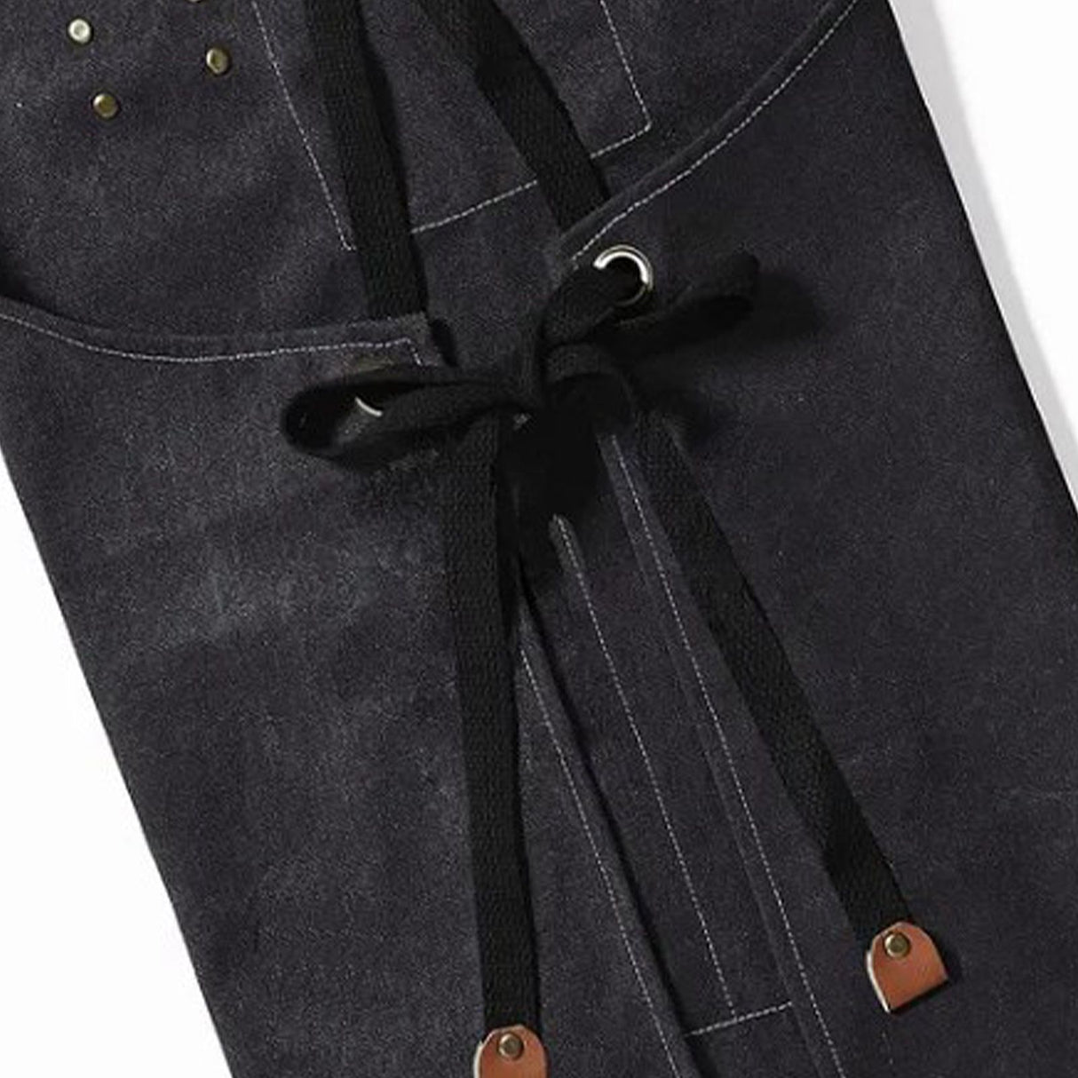 Work Apron Waterproof Breathable Adjustable Thickened Unisex Kitchen Apron with Pockets for BBQ Gardening Black