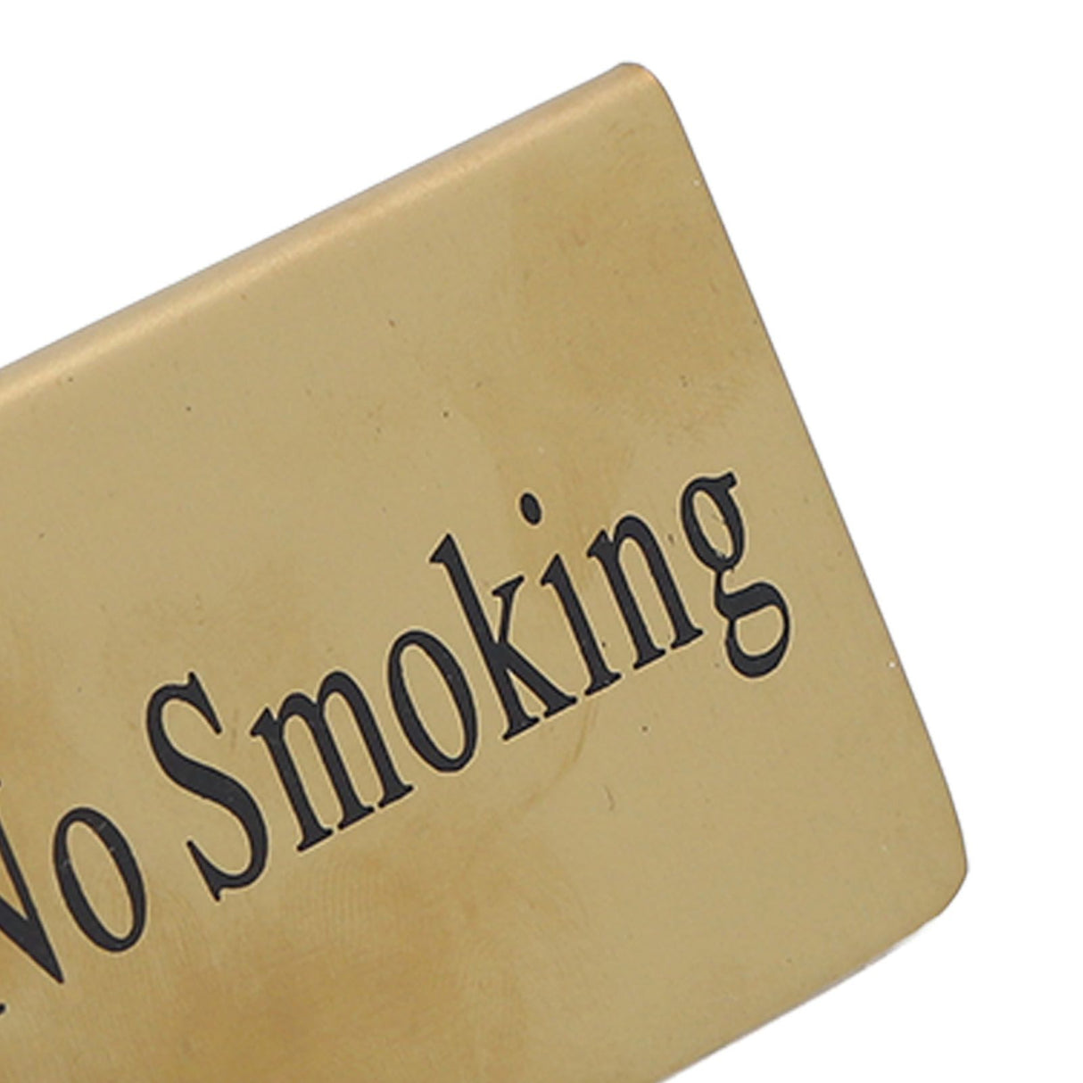 Metal Table Top Sign Strong Stainless Steel Double Sided Space Saving Gold Tabletop Sign for Party Wedding Hotel No Smoking