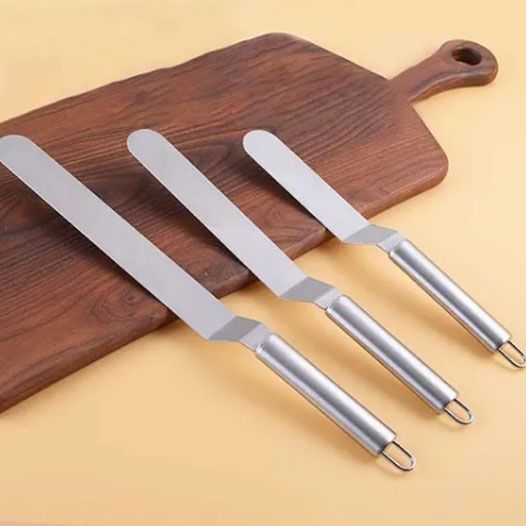 Stainless Steel Blade Offset Spatula Portable Cream Icing Spatula for Pastry Cake Decoration