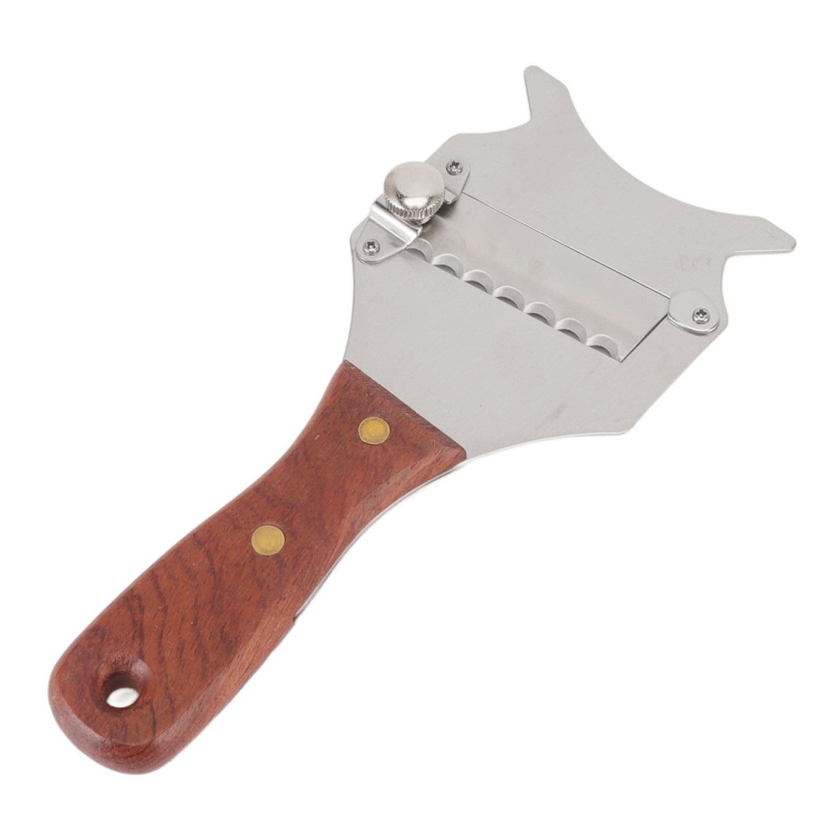 Truffle Grater Adjustable Easy to Use Stainless Steel Truffle Grater Cutter with Ergonomic Wooden Handle for Chocolate