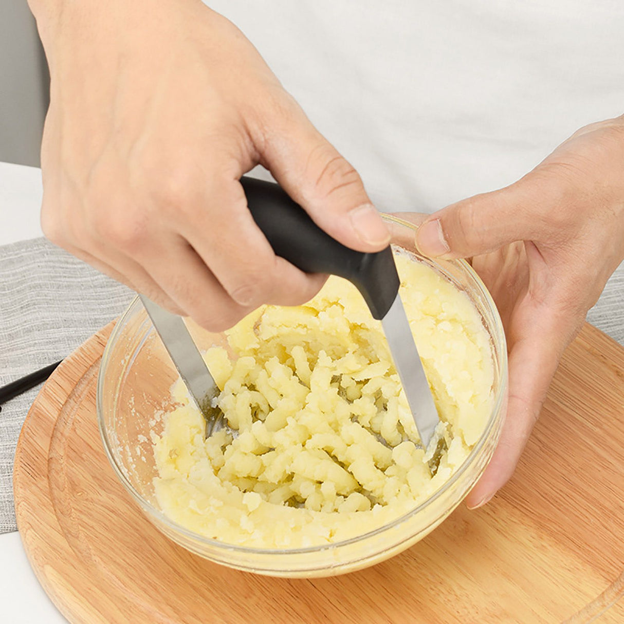 Stainless Steel Potato Masher Home Manual Potato Press Kitchen Sweet Potato Mud Mash Tool