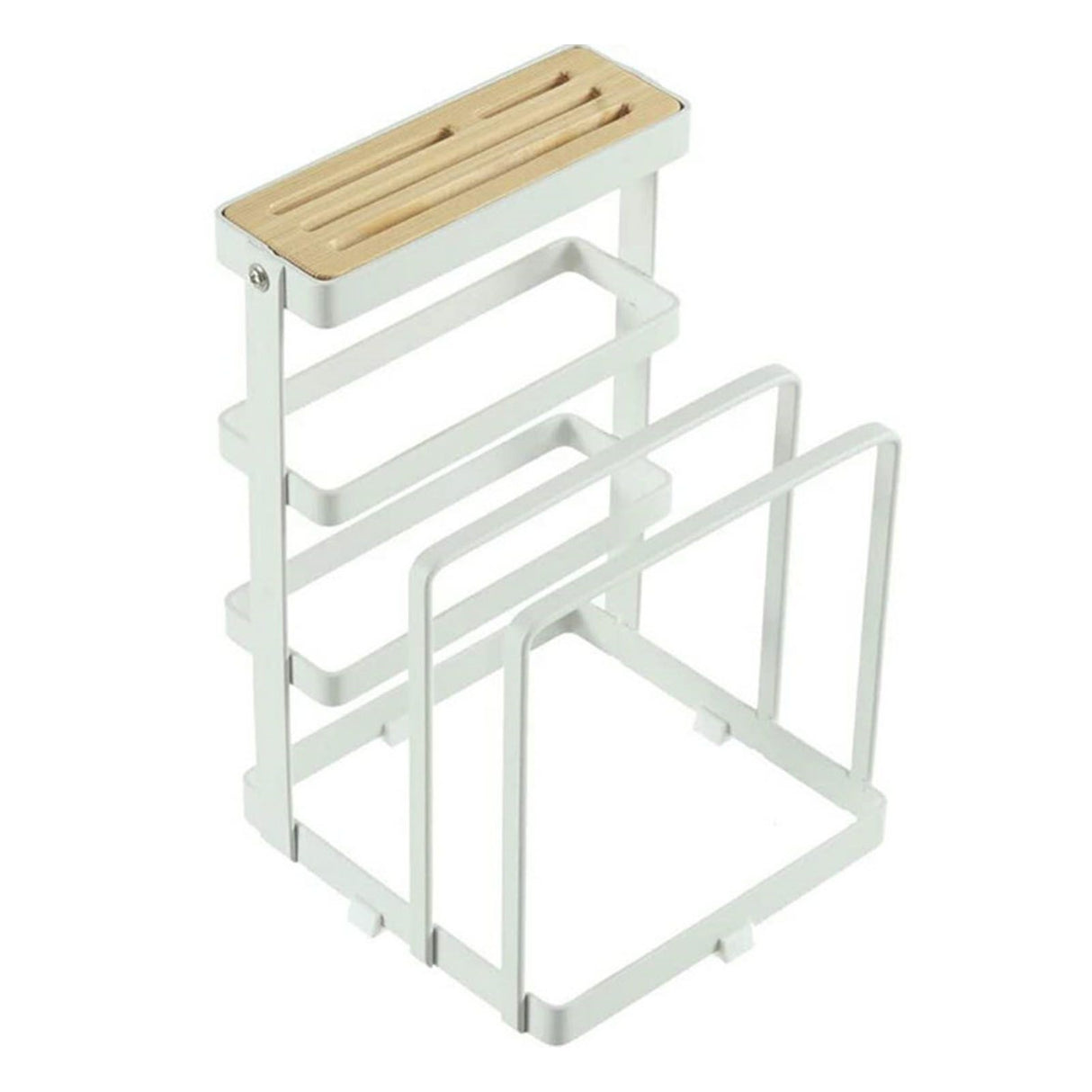 Knife Cutting Board Holder Multifunctional Pot Lid Knife Block Cutting Board Organizer for Kitchen Supplies